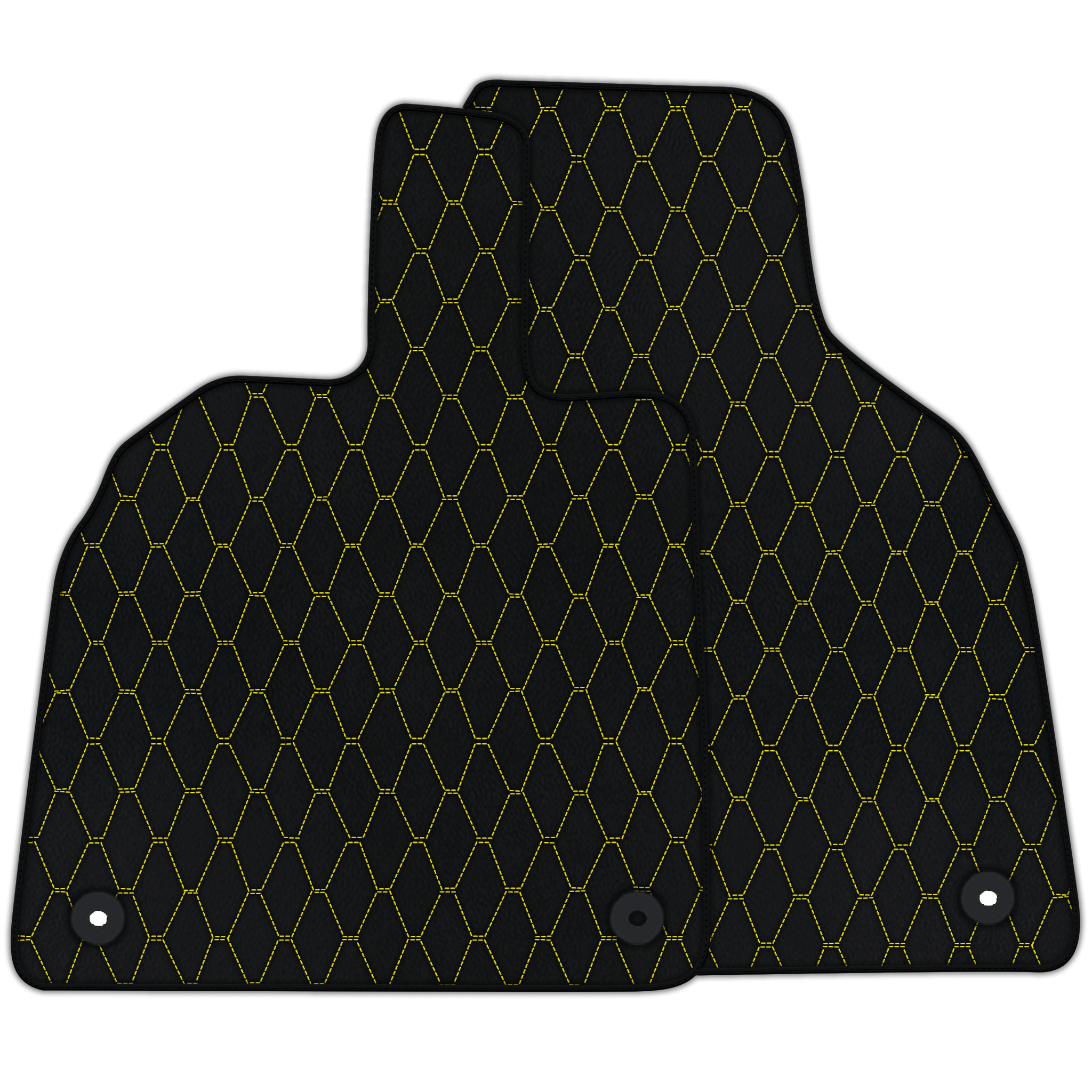 Customizable Leather Floor Mats with Vertical Hex Pattern for Lamborghini Aventador (2012-2022)