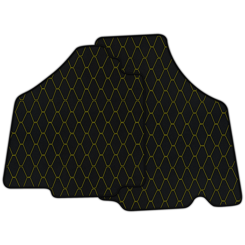 Alfombrillas de auto de cuero personalizables con patrón hexagonal vertical para Lamborghini Murcielago (2001-2010)