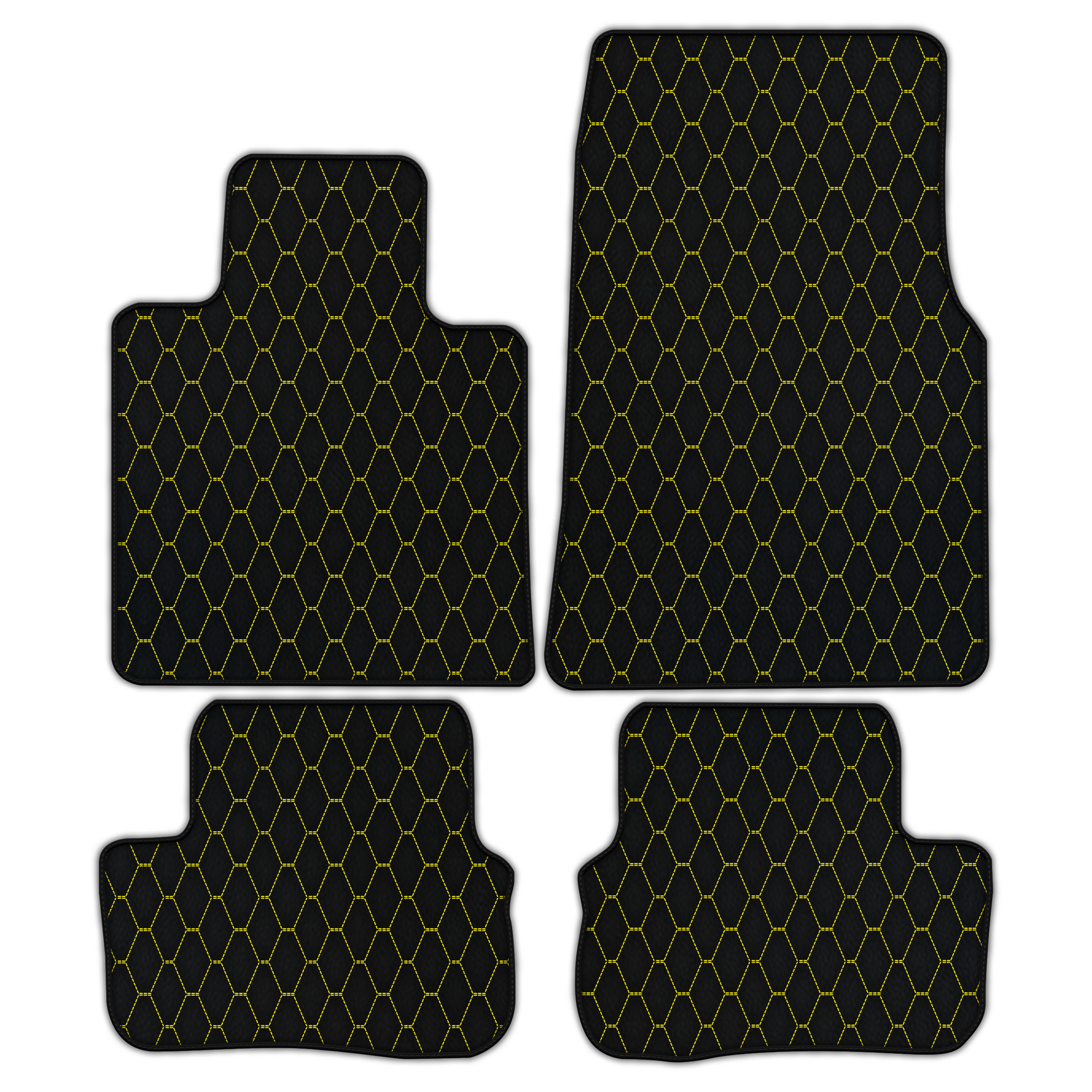 Customizable Leather Floor Mats with Vertical Hex Pattern for Rolls Royce Spectre (2023-2024)