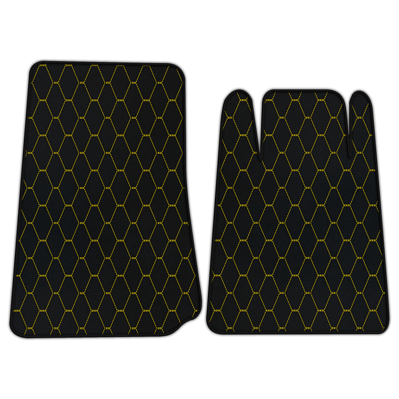Customizable Leather Floor Mats with Vertical Hex Pattern for Lamborghini Espada (1968-1978)