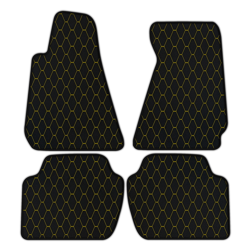Customizable Leather Floor Mats with Vertical Hex Pattern for Aston Martin Rapide E (2020) Electric Sedan