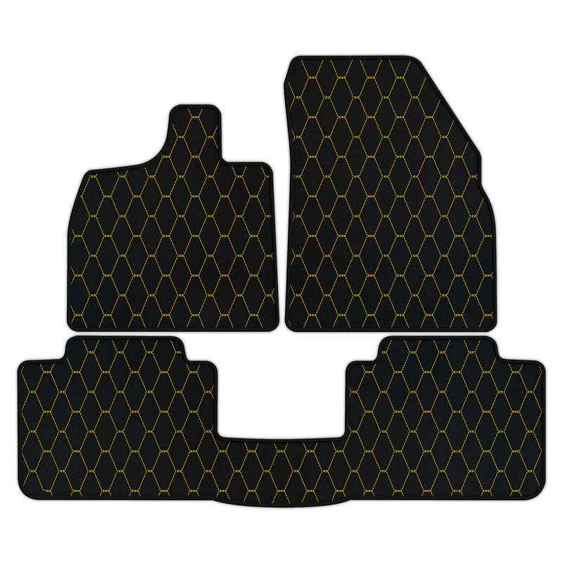 Customizable Leather Floor Mats with Vertical Hex Pattern for Lotus Emeya (2024-2025)