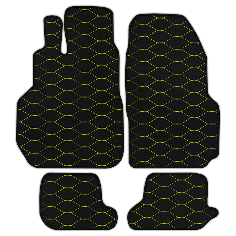 Customizable Leather Floor Mats with Viper Hex Pattern for Nissan GT-R (2009-2023)