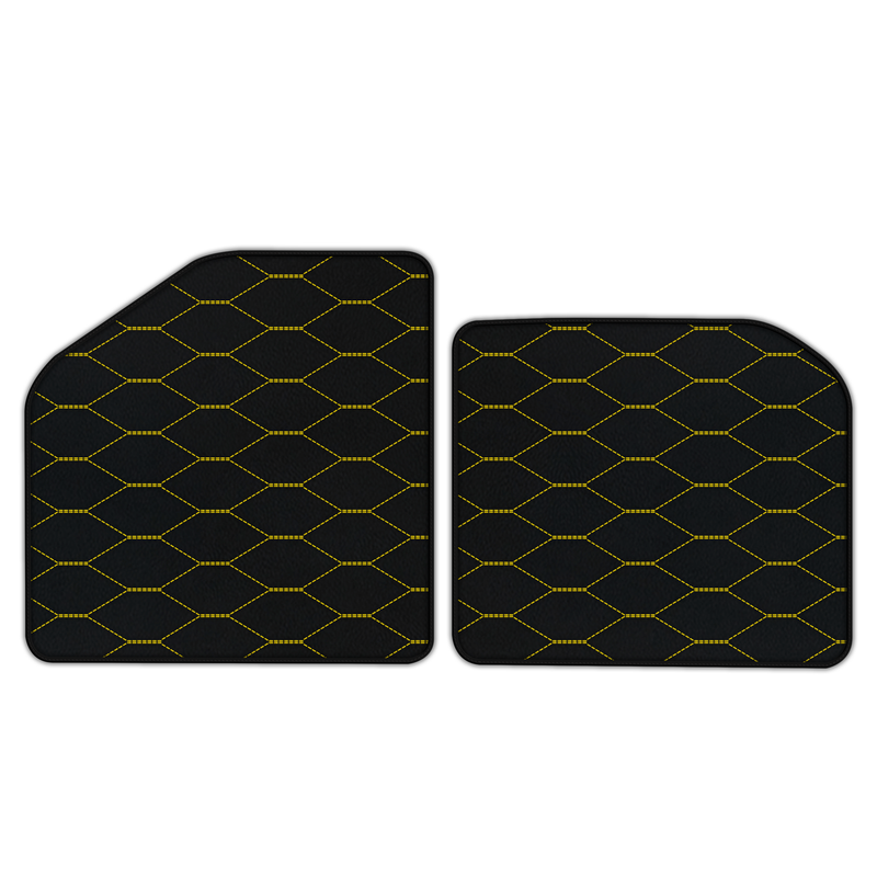 Customizable Leather Floor Mats with Viper Hex Pattern for Porsche Carrera GT (2004-2006)