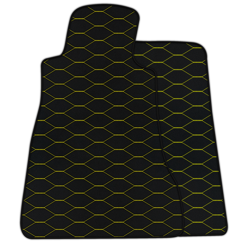 Customizable Leather Floor Mats with Viper Hex Pattern for Chevrolet Corvette C6 (2005-2013)