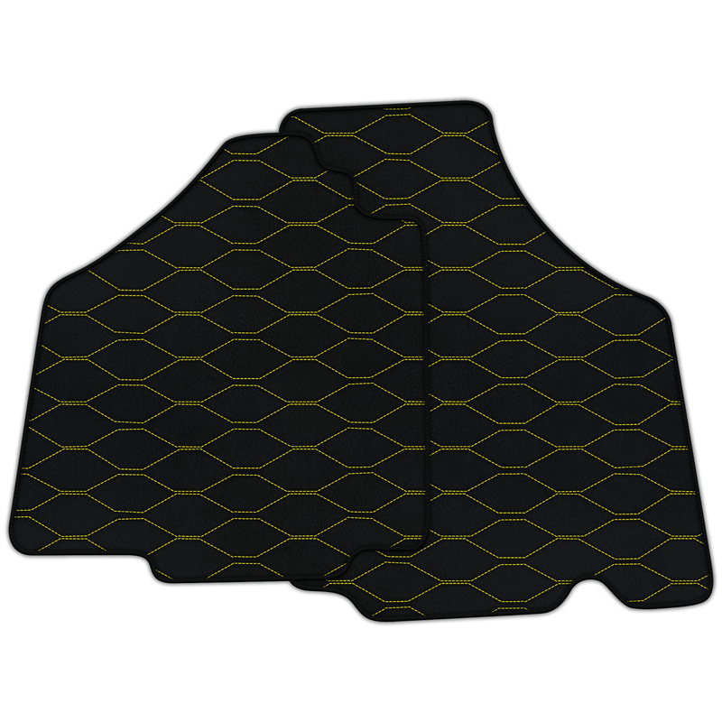 Alfombrillas de coche de cuero personalizables con patrón Hex Viper para Lamborghini Murcielago (2001-2010)