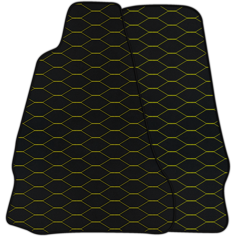 Alfombrillas de piel personalizables con diseño hexagonal Viper para Aston Martin V8 Vantage (2005-2023)