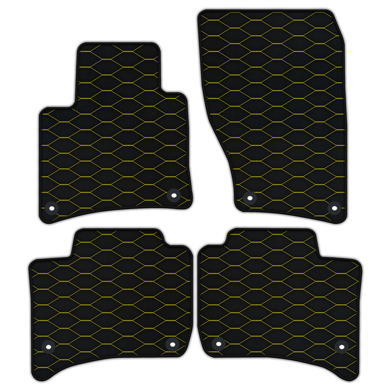 Tapis de voiture en cuir personnalisables avec motif Viper Hex pour Porsche Cayenne (2010-2018)