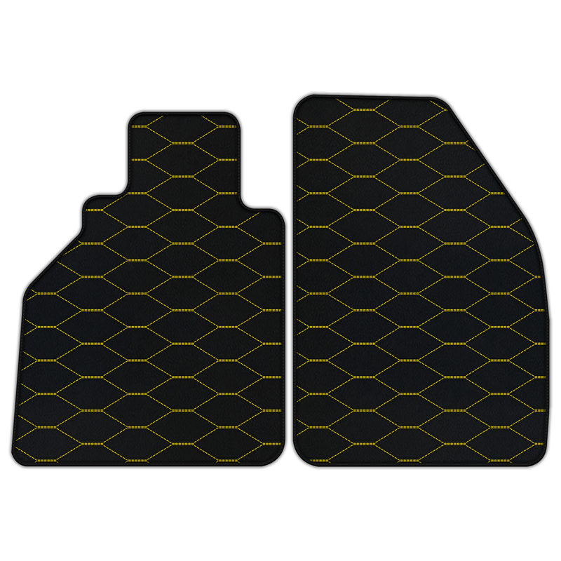 Customizable Leather Floor Mats with Viper Hex Pattern for Porsche 986 Boxster (1996-2004)