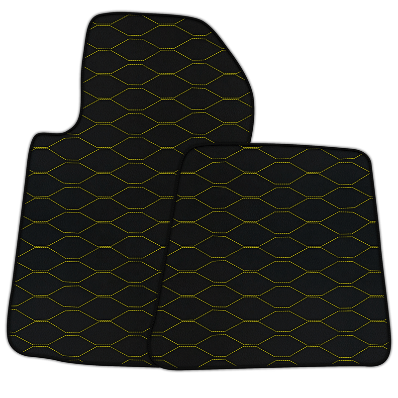 Alfombrillas de coche de cuero personalizables con patrón hexagonal Viper para Ferrari 612 Scaglietti (2005-2011)