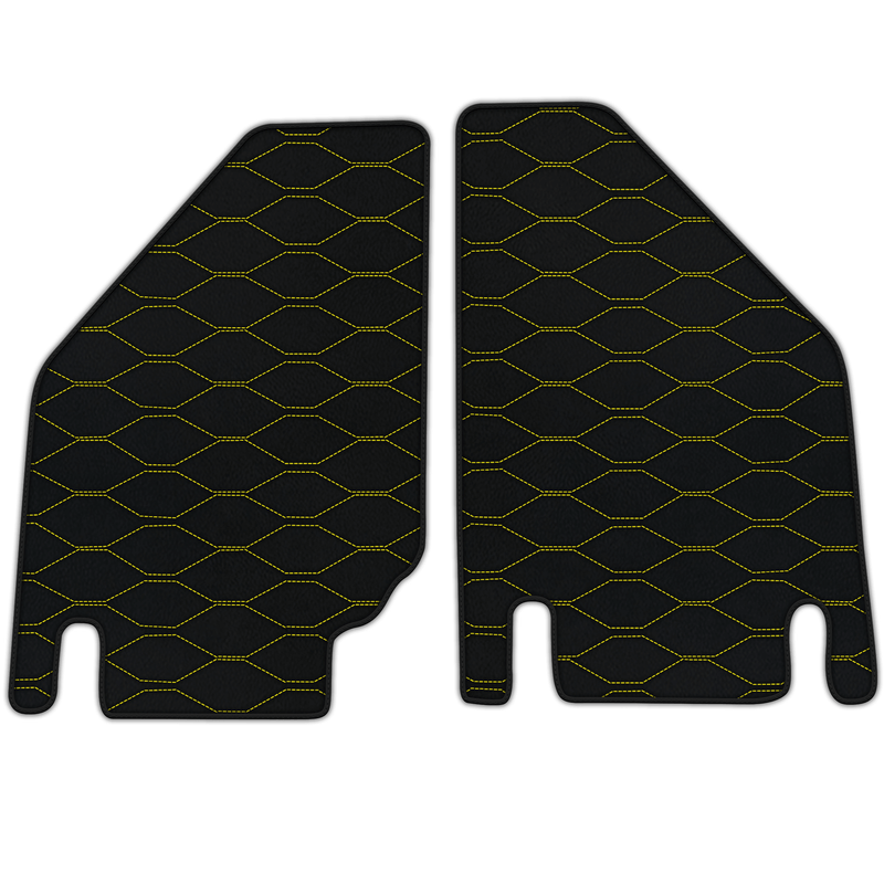 Customizable Leather Floor Mats with Viper Hex Pattern for Lamborghini Countach (1974–1990)
