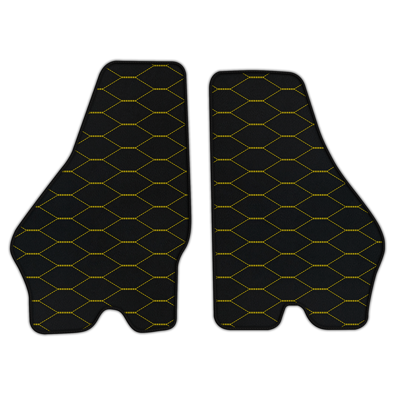 Customizable Leather Floor Mats with Viper Hex Pattern for Lamborghini Jalpa (1981-1988)
