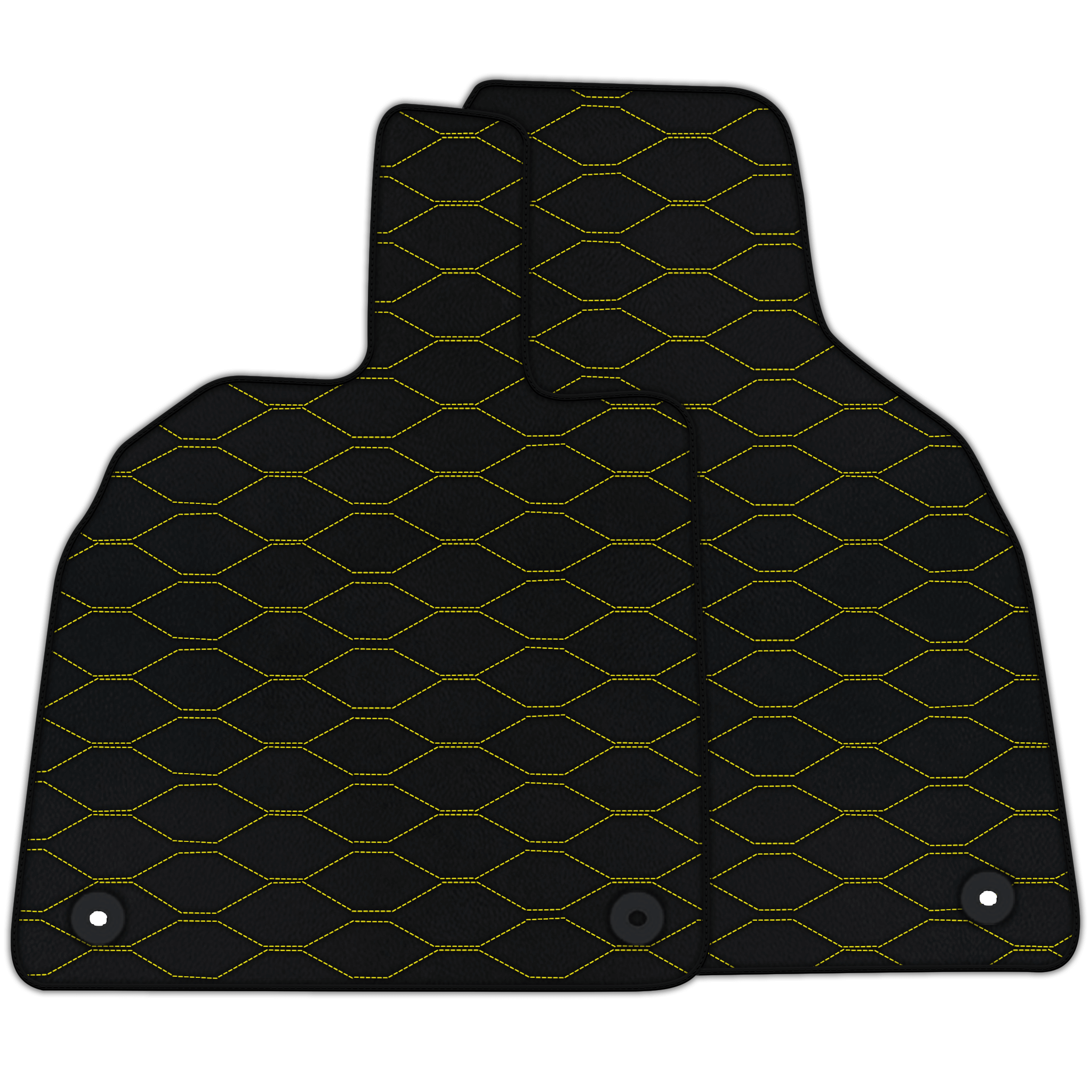 Customizable Leather Floor Mats with Viper Hex Pattern for Lamborghini Aventador (2012-2022)