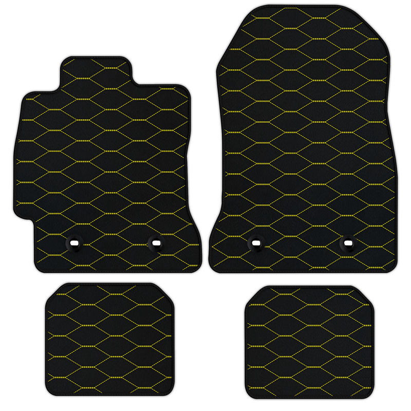 Customizable Leather Floor Mats with Viper Hex Pattern for Toyota GT86 (2012-2021)