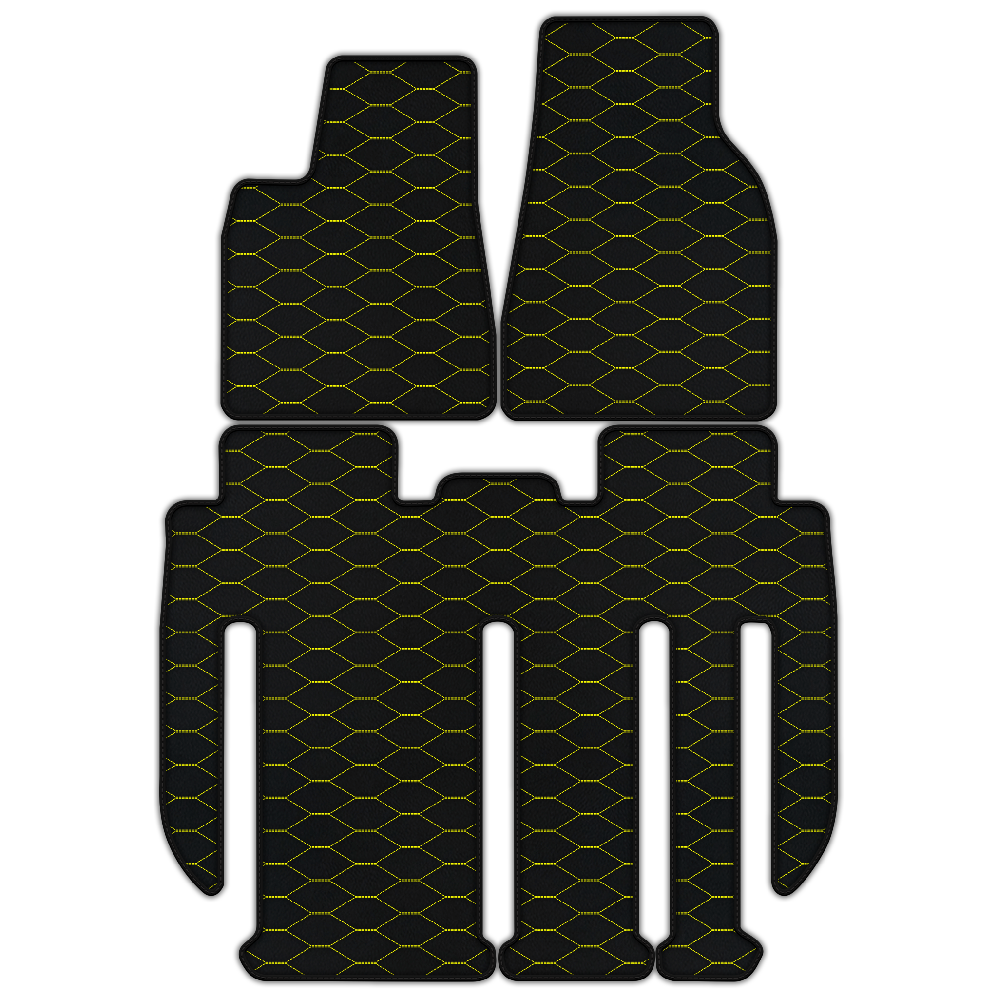 Custom Leather Floor Mats for Tesla Model X 7-Seater (2017-2025)