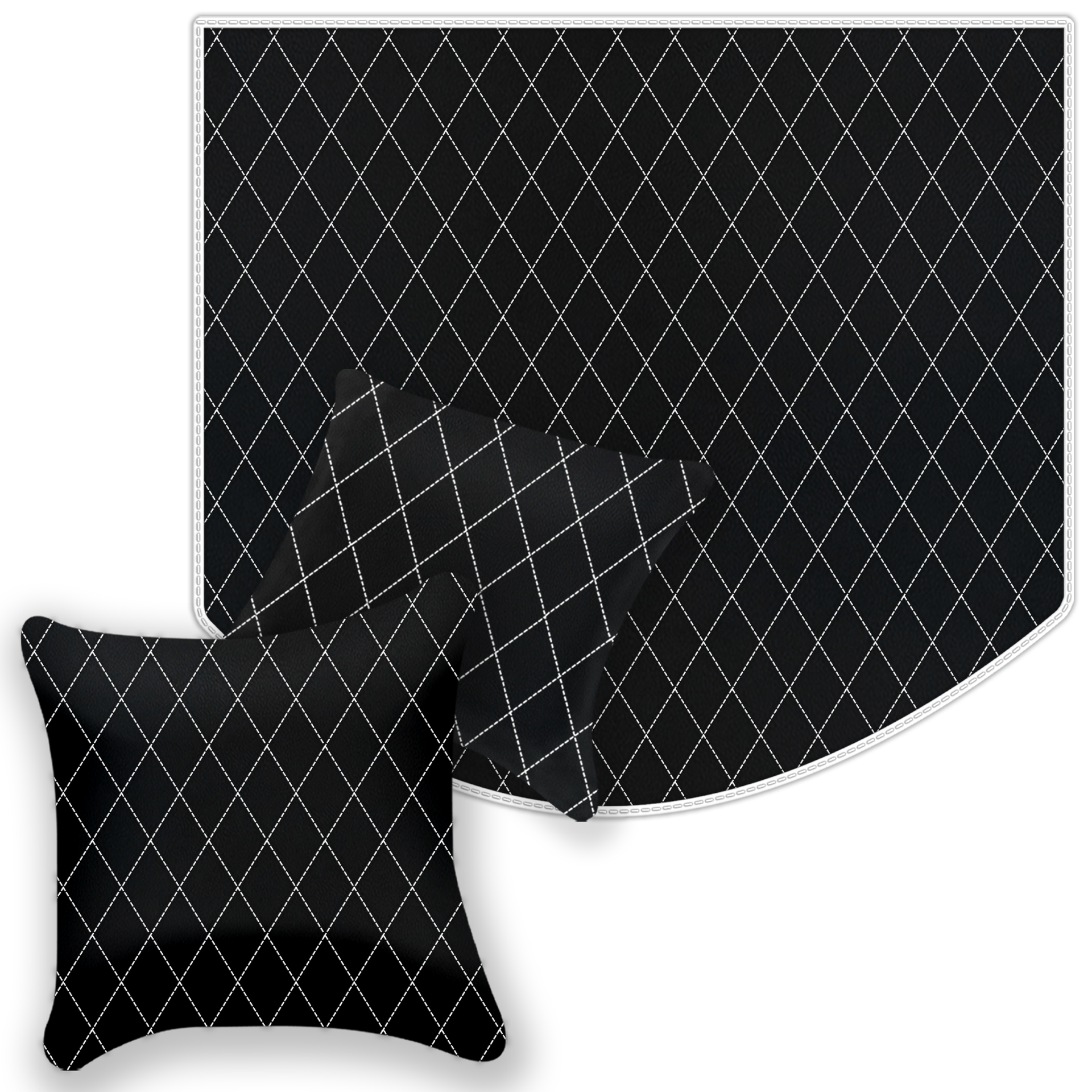 Premium Black Leather Floor Mats for Ferrari Mondial (1983-1993)