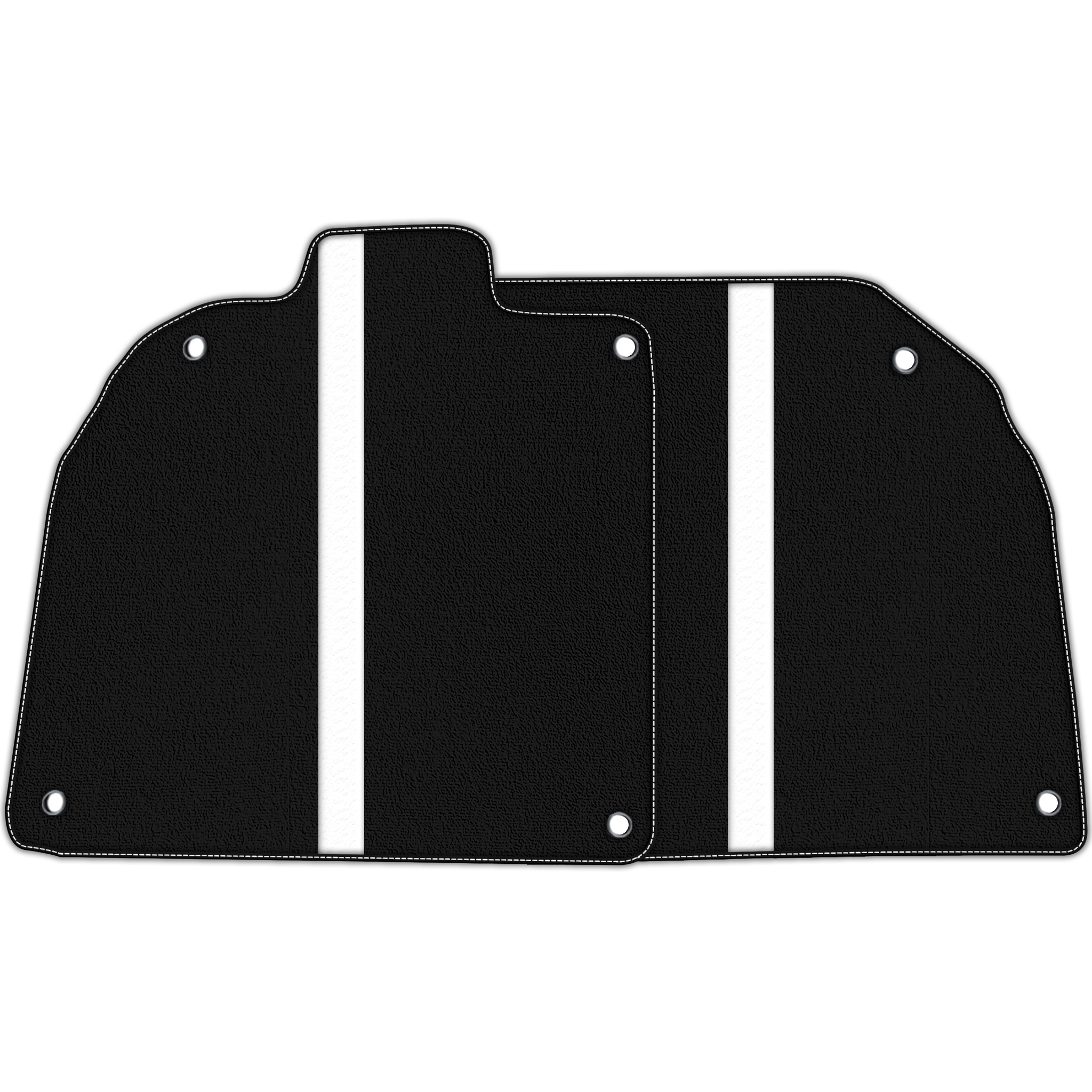 Black Floor Mats with Leather Line for Lamborghini Aventador SV - Various Colors