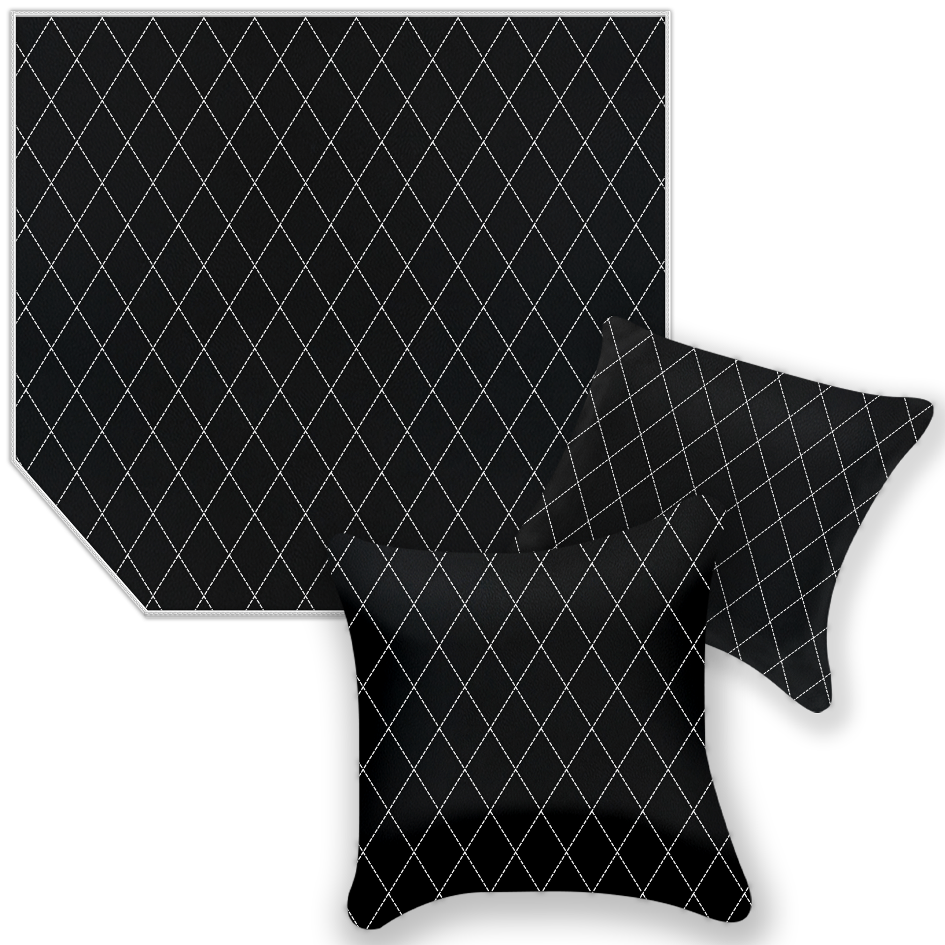 Premium Black Leather Floor Mats for Ferrari 360 (1999-2005)