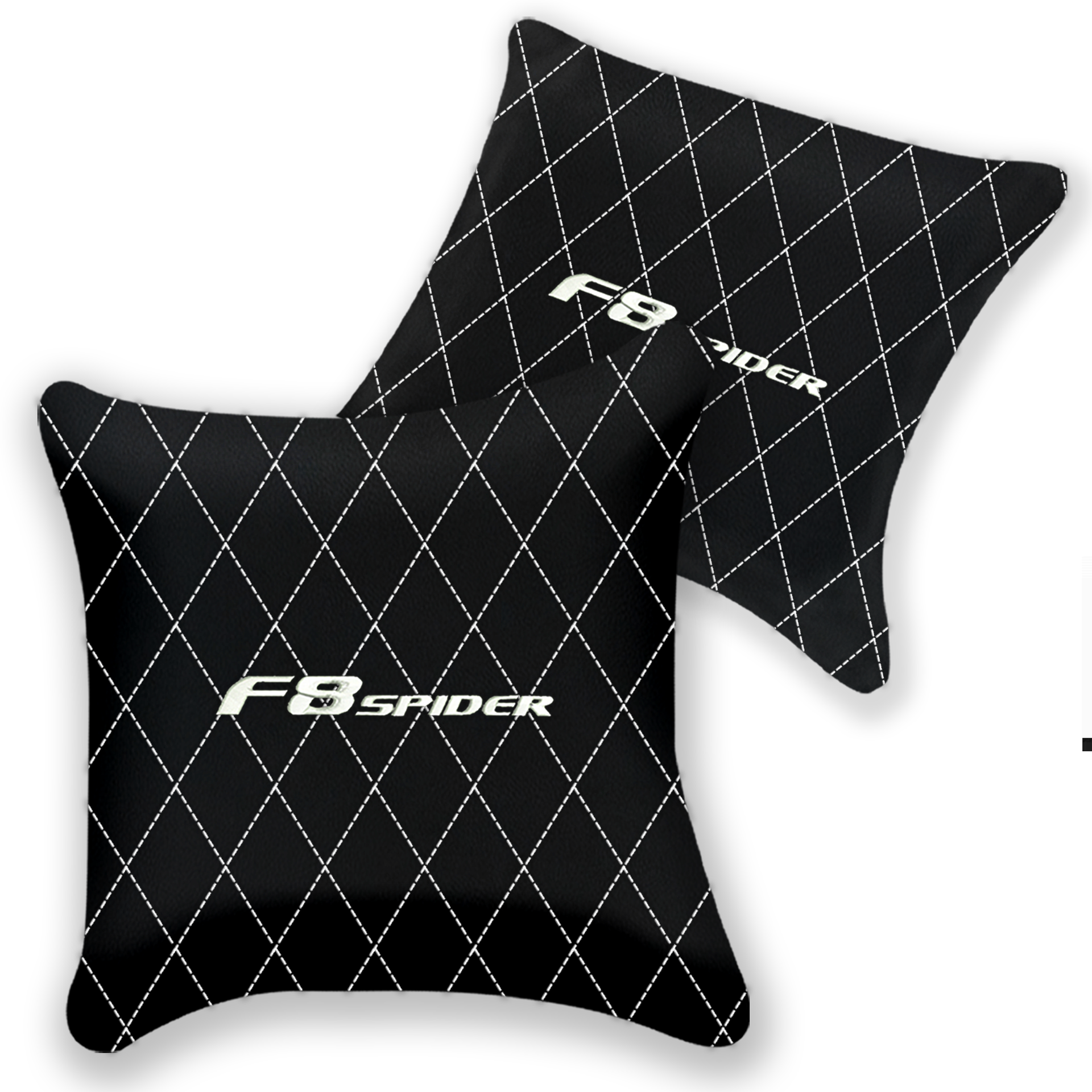 Customizable Black Leather Pillows Set for Ferrari 456 (1992-2003)