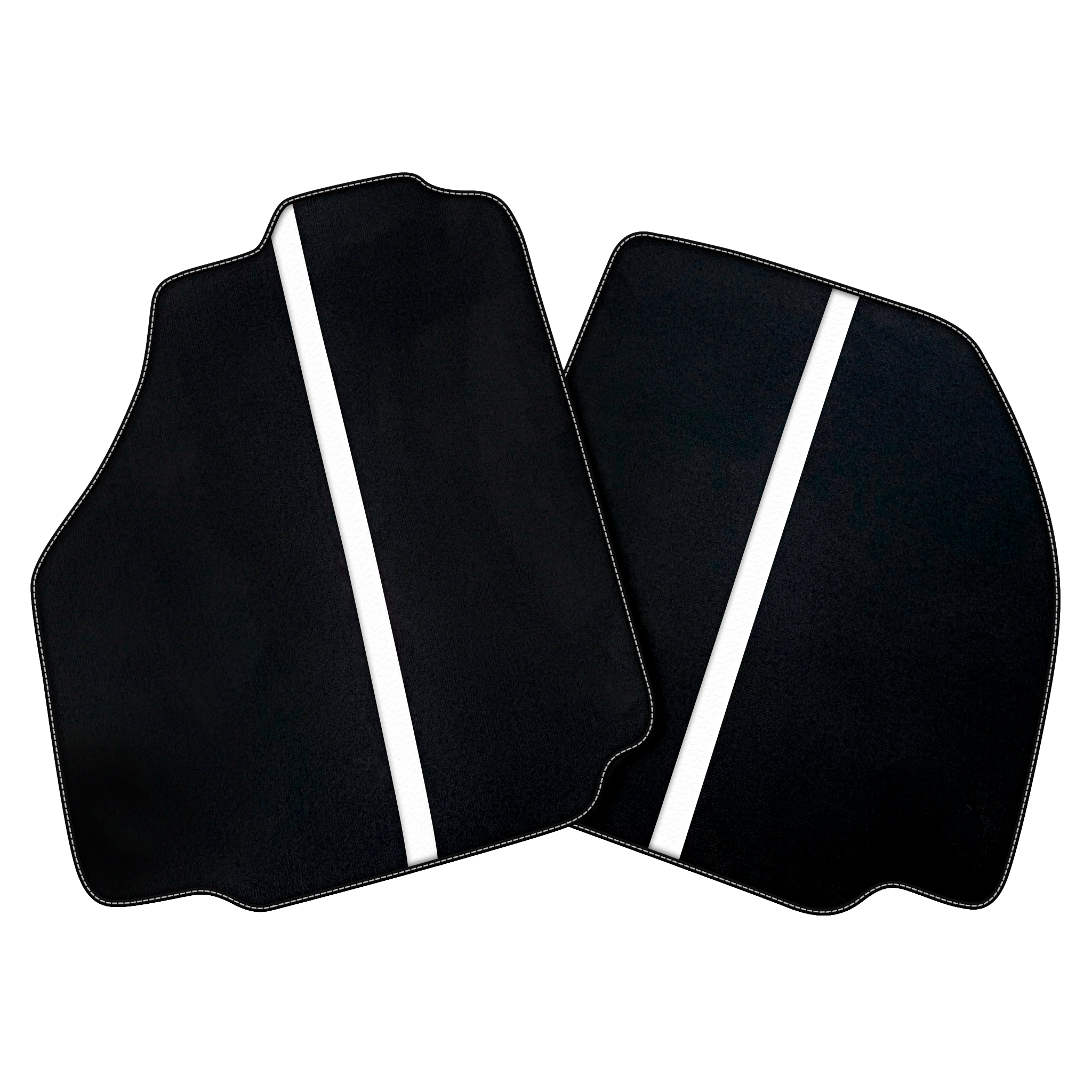 Black Car Floor Mats with Leather Line for Ferrari 458 Italia (2009-2015) | Various Colors