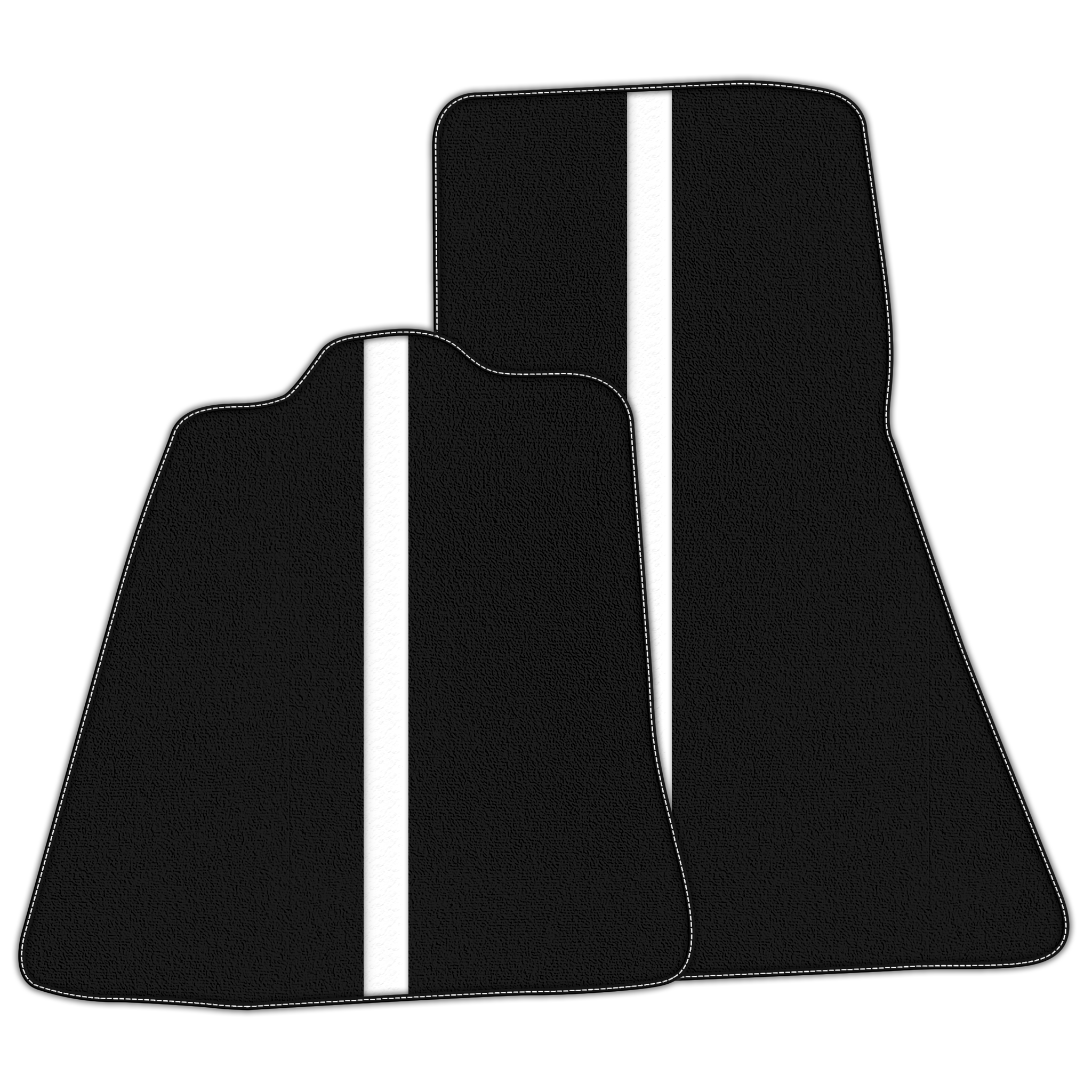 Black Floor Mats with Leather Line for McLaren 720S (2017-2021) - Various Colors