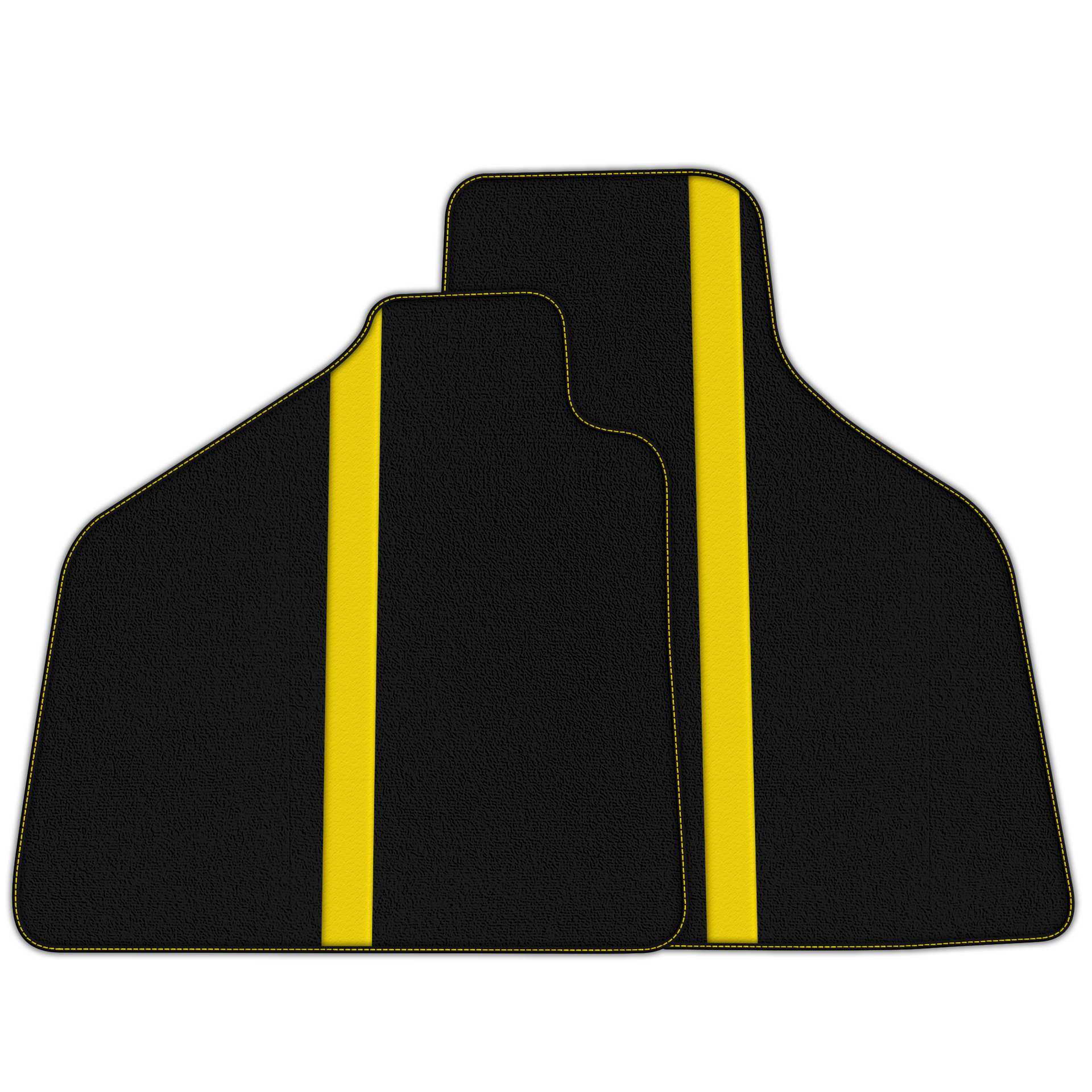 Custom Black Floor Mats with Leather for Lamborghini Aventador SV