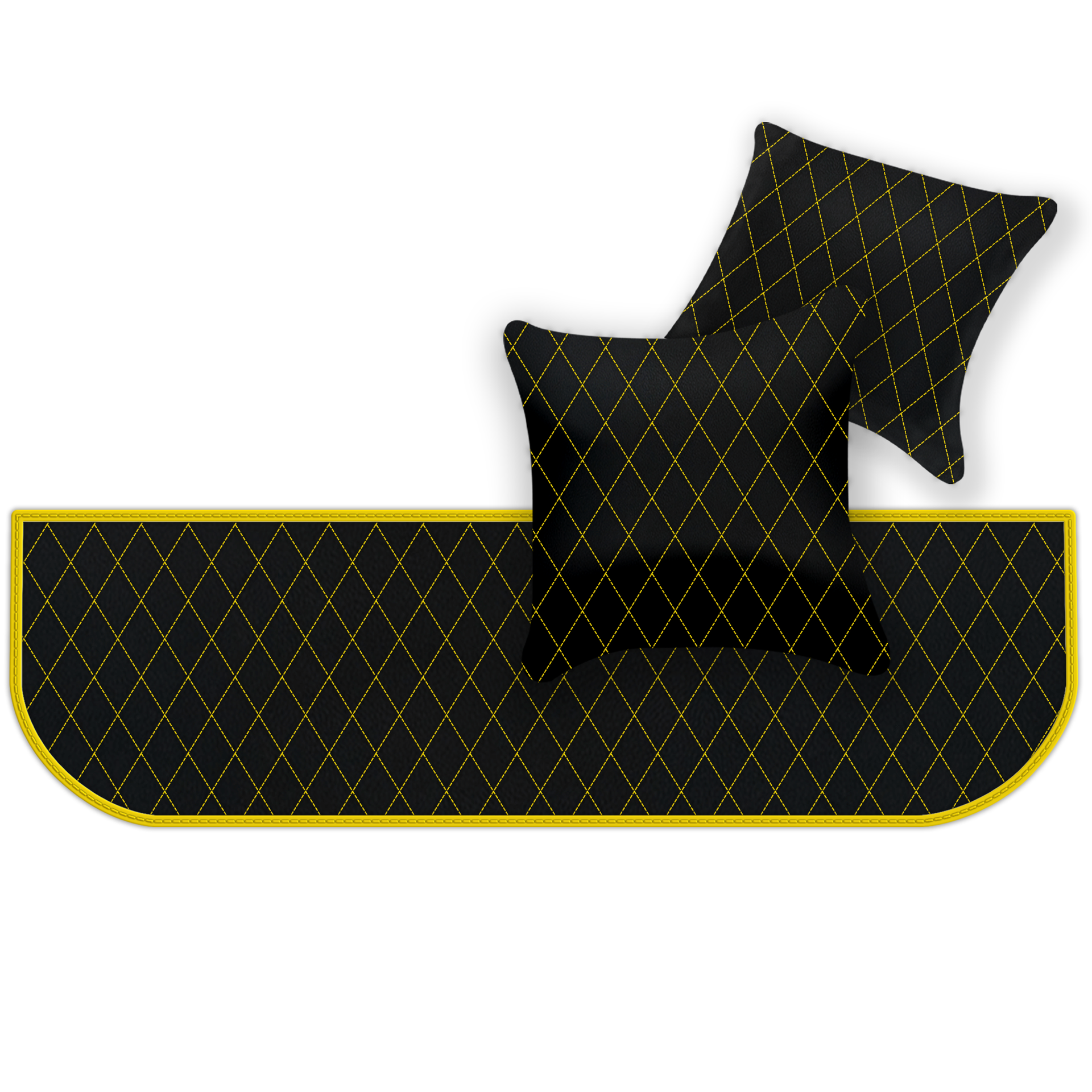 Premium Black Leather Floor Mats for Ferrari 328 GTS (1985-1989)