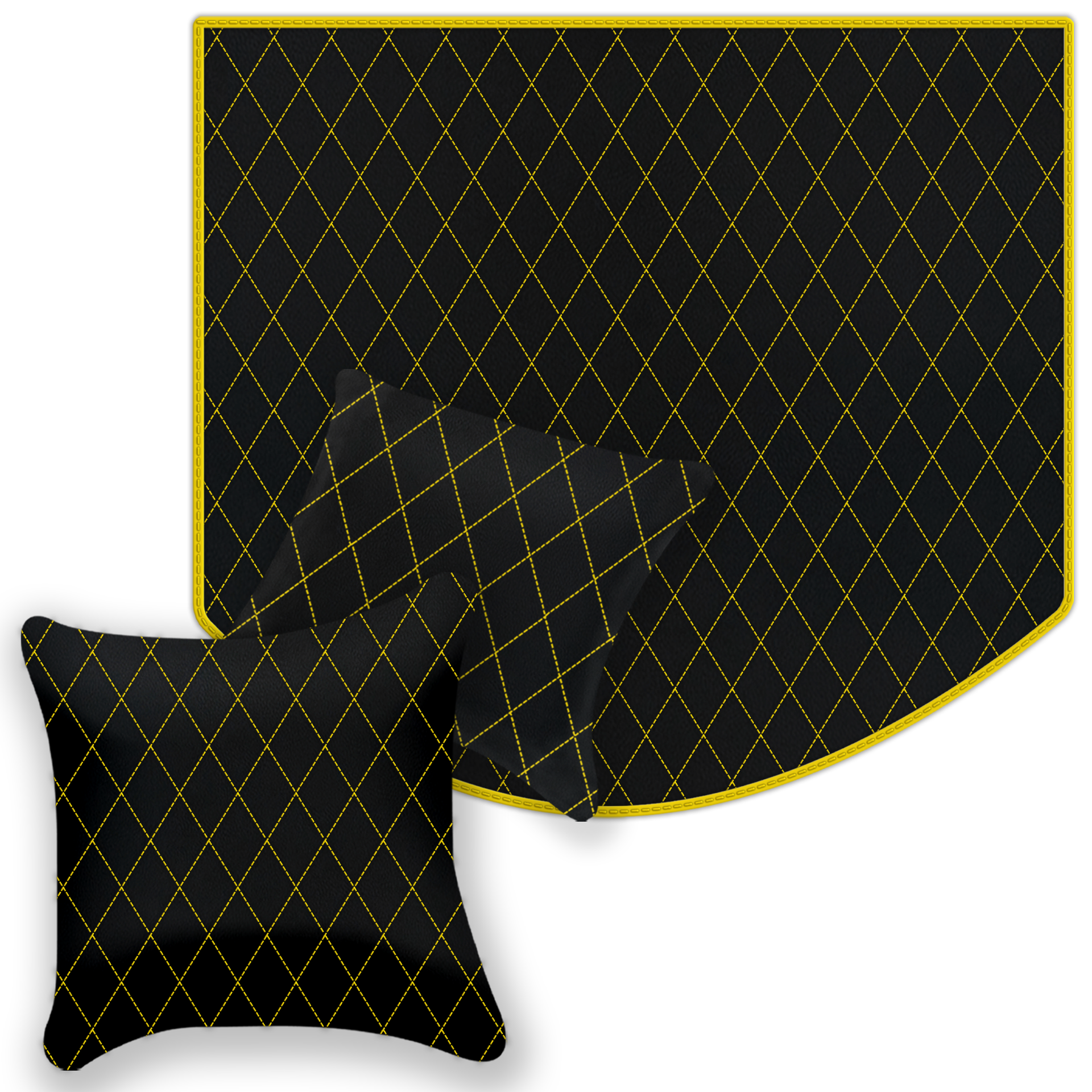 Premium Black Leather Floor Mats for Ferrari 512 TR (1992-1994)