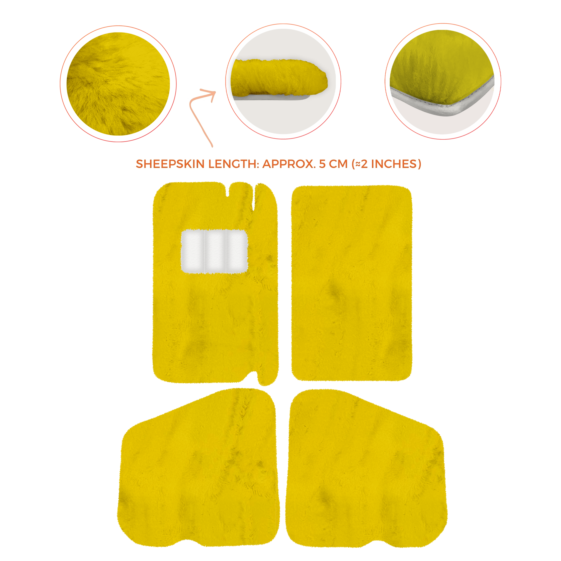 Premium Sheepskin Floor Mats for Rolls-Royce Shadow (1965-1977)