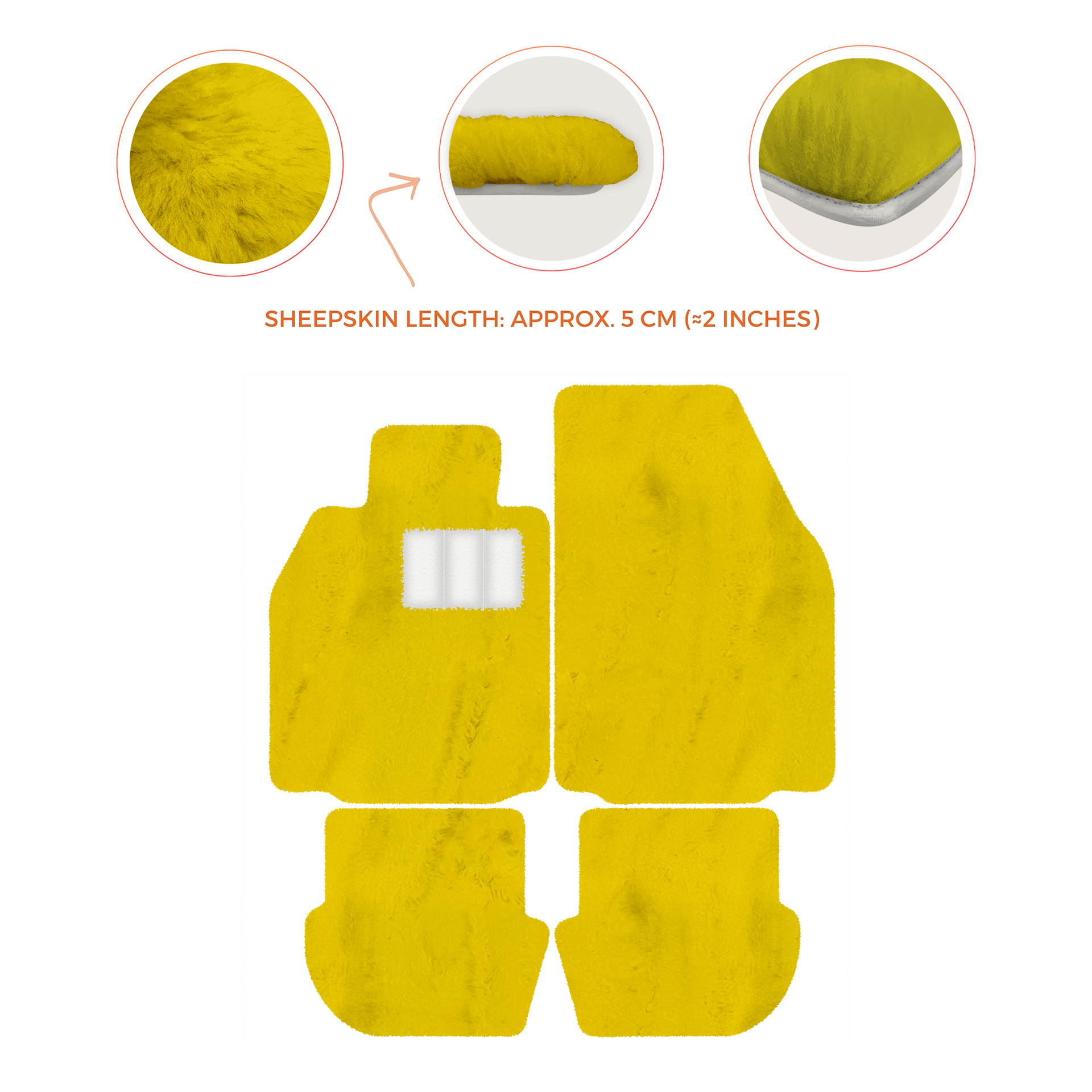 Premium Luxury Sheepskin Floor Mats for Porsche 911 (2004-2012)