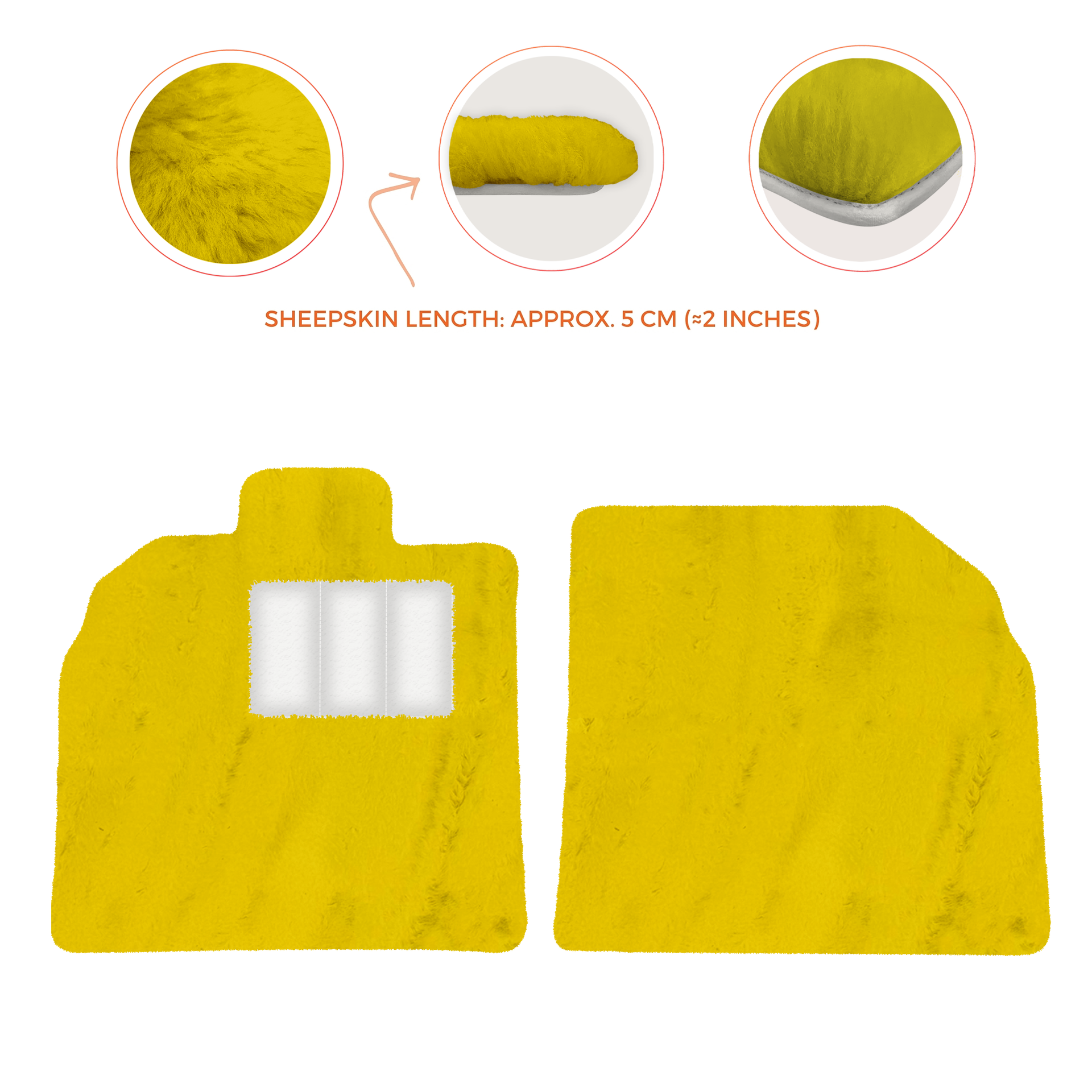 Anpassbare schwarze Fußmatten für Lamborghini Aventador mit orangefarbenem (Arancia Mira) Nappaleder - AutoWin.EU