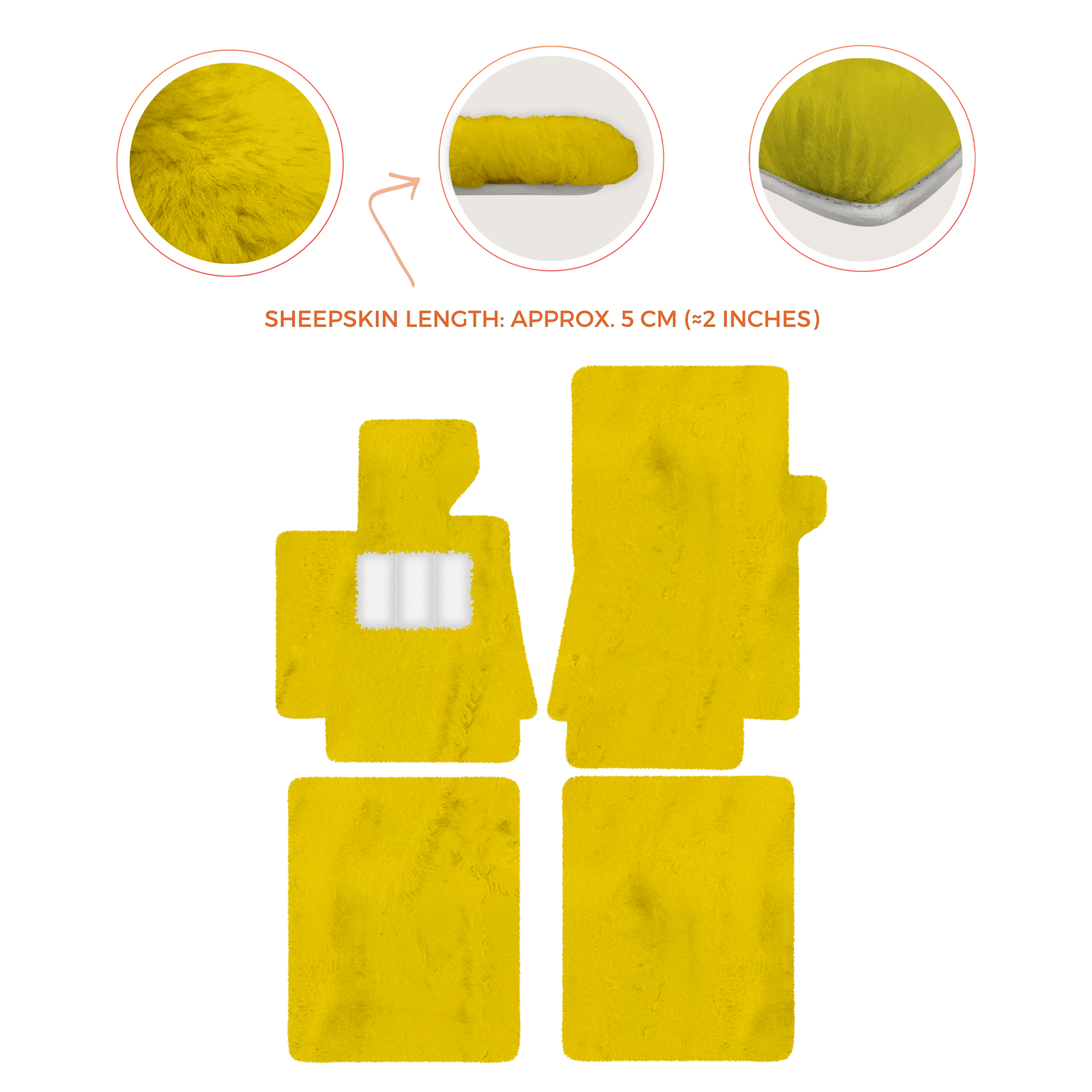 Luxurious Premium Sheepskin Floor Mats for Bentley Arnage (1998-2009)