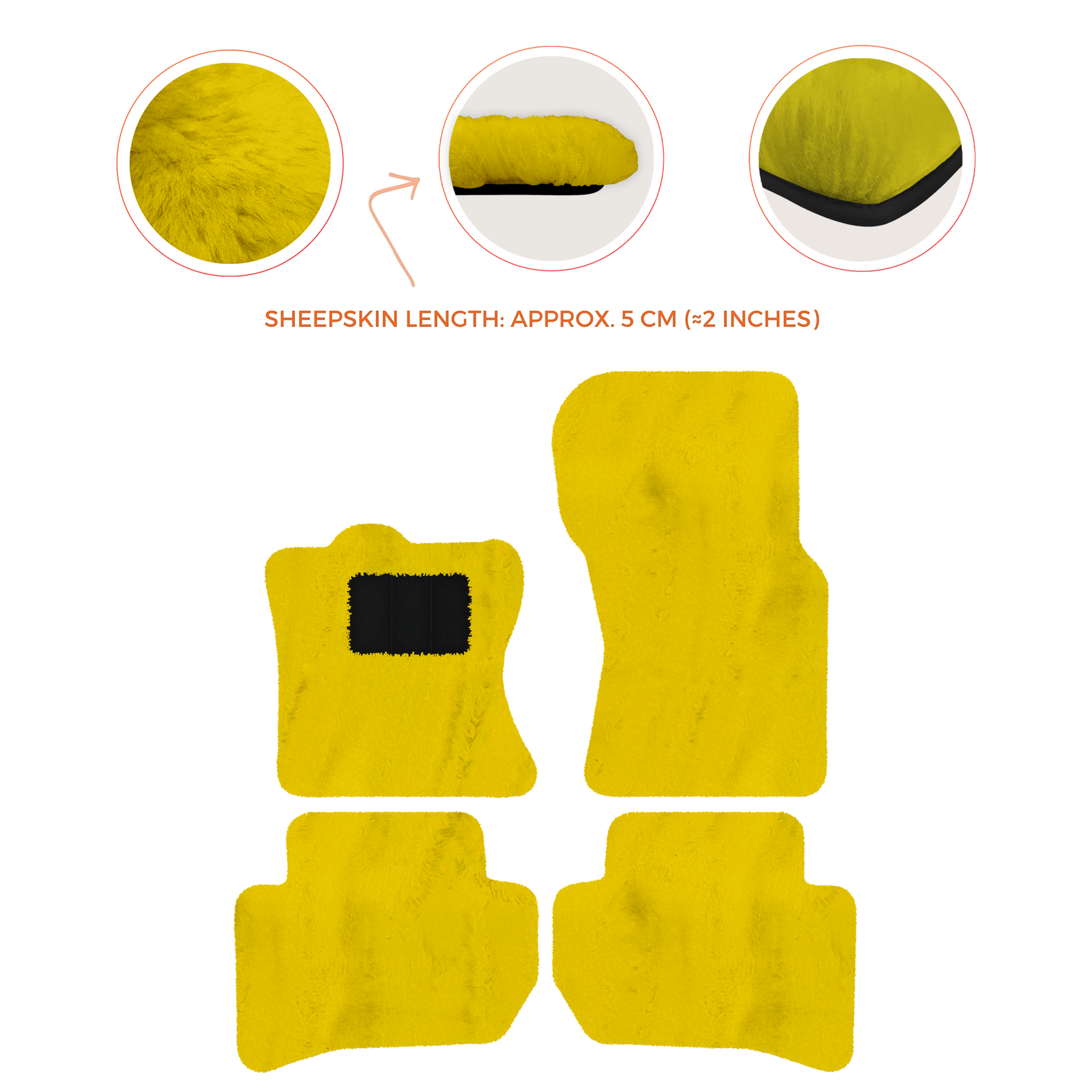 Premium Sheepskin Floor Mats for 2010-2013 Range Rover Sport