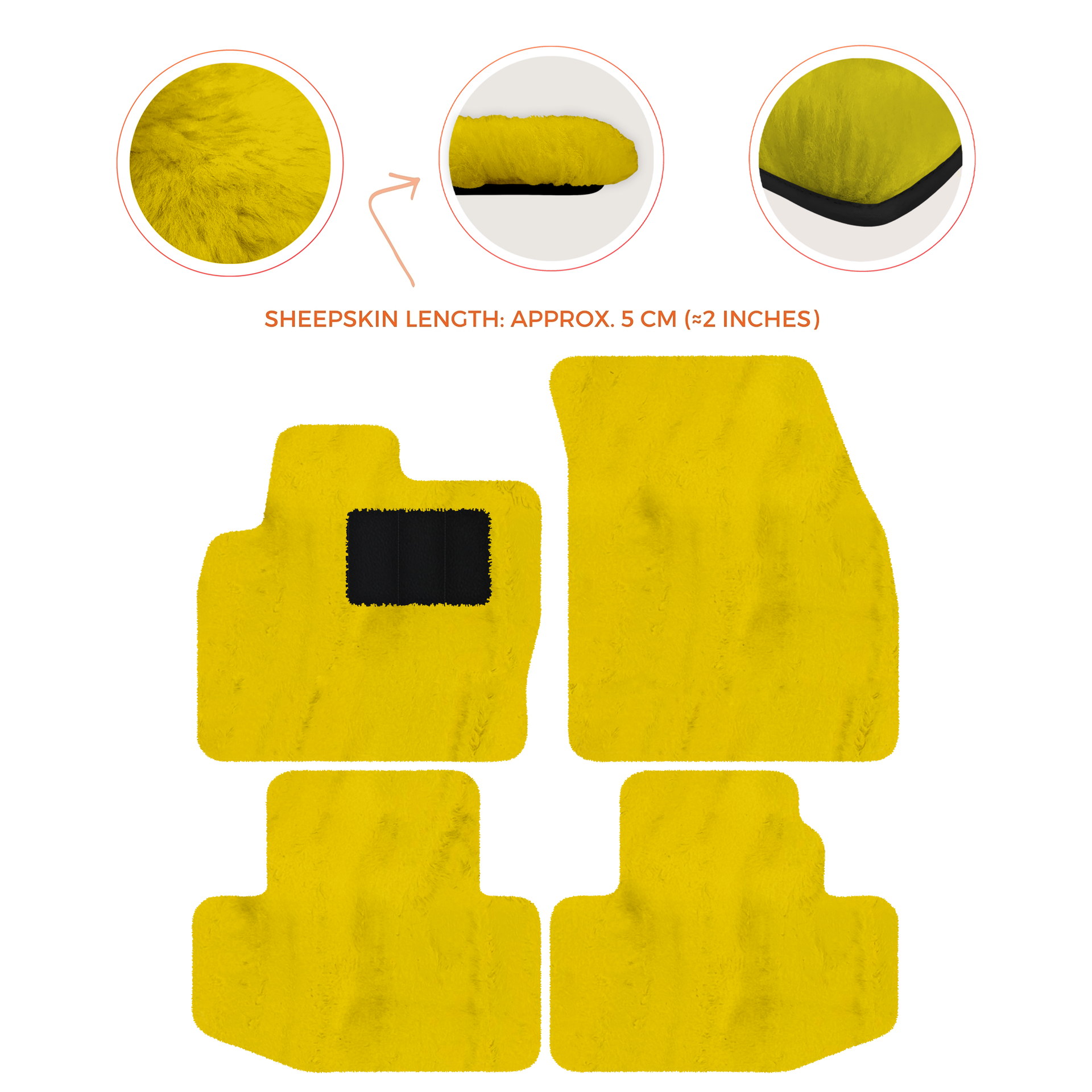 Luxury Sheepskin Floor Mats for Range Rover Sport L460 (2022-2024)