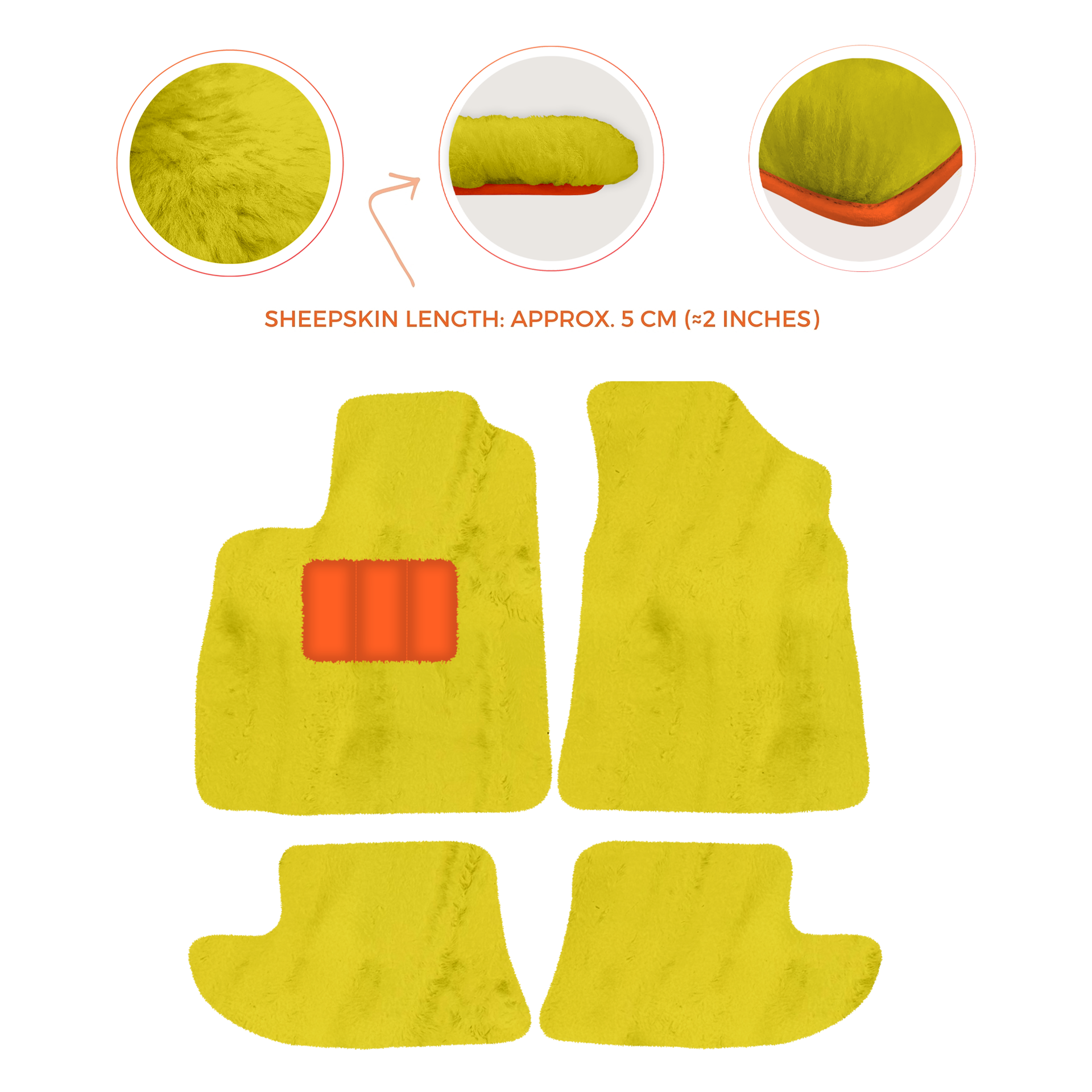 Premium Sheepskin Floor Mats for Bentley Continental GT (2011-2018)