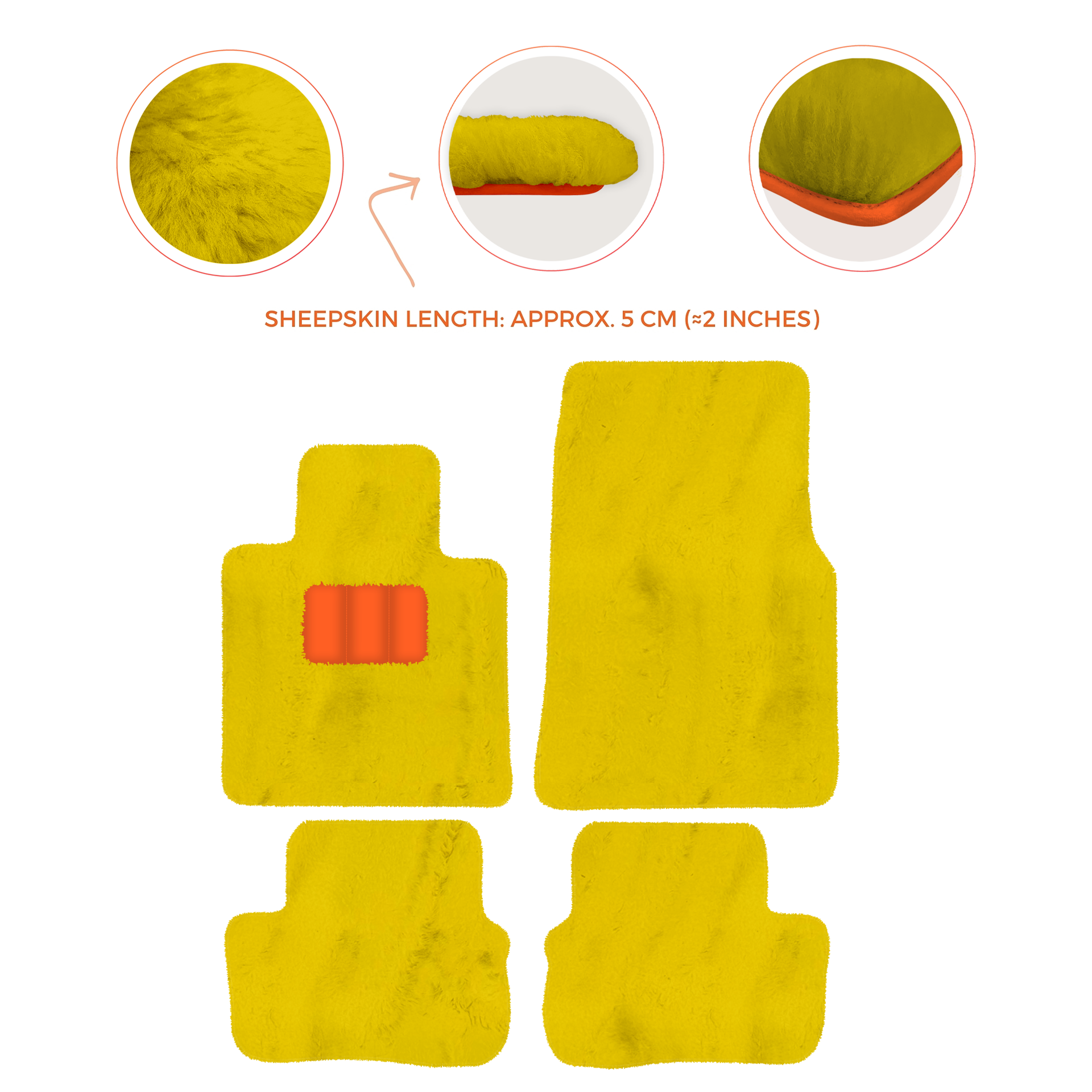 Premium Sheepskin Floor Mats for Rolls-Royce Shadow (1965-1977)