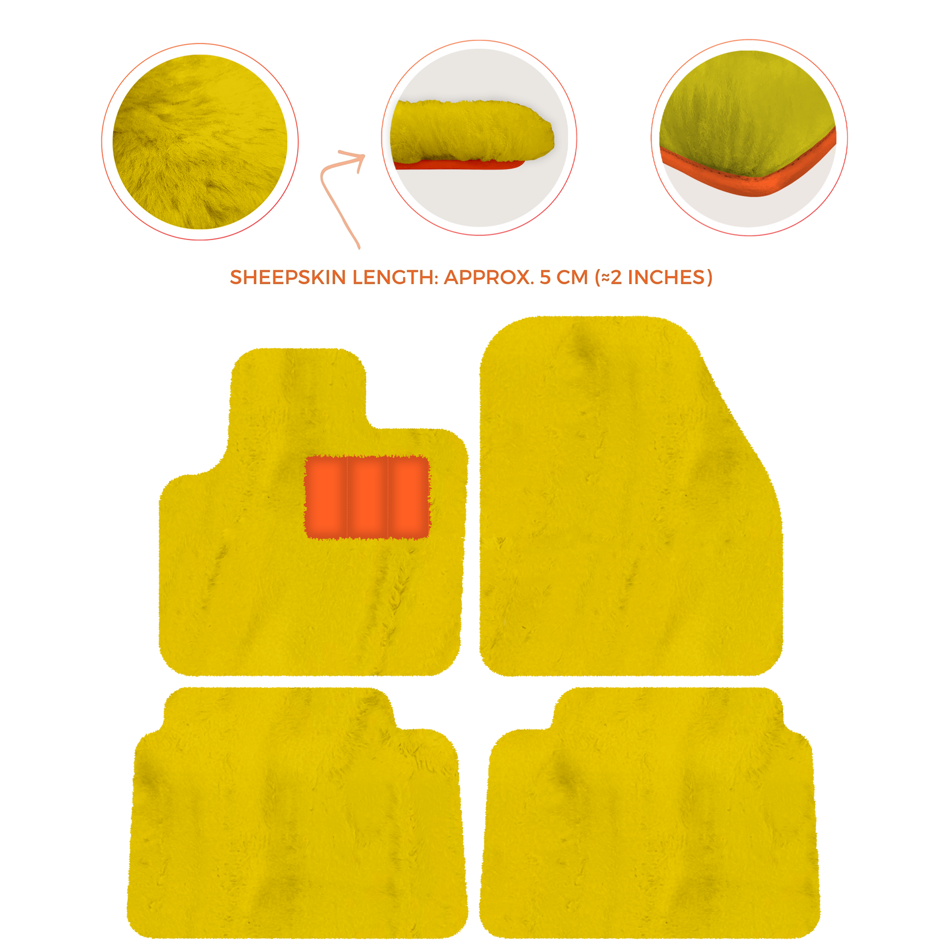 Luxury Sheepskin Floor Mats for Land Rover Discovery Sport (2015-2019)