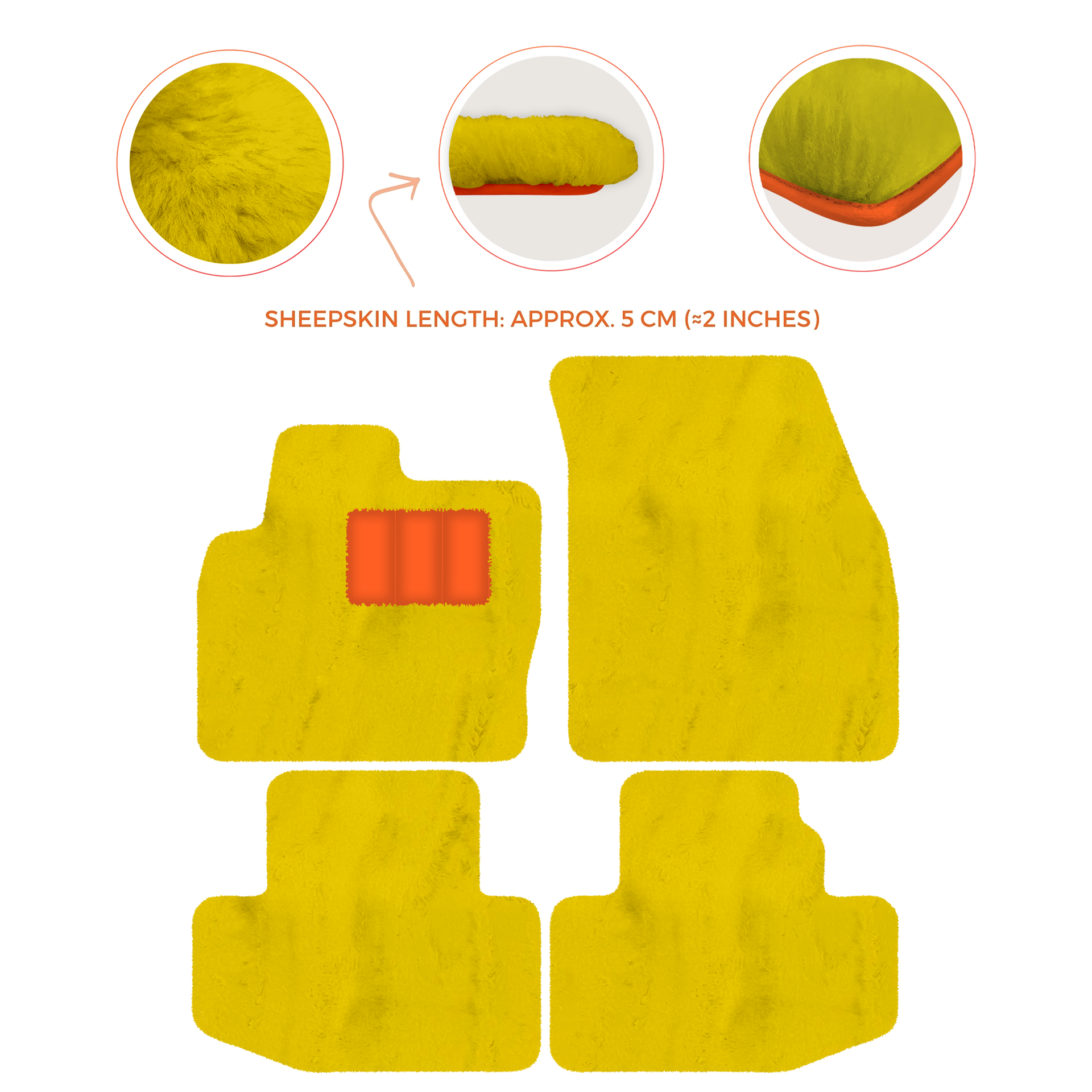 Luxury Sheepskin Floor Mats for Range Rover Sport L460 (2022-2024)