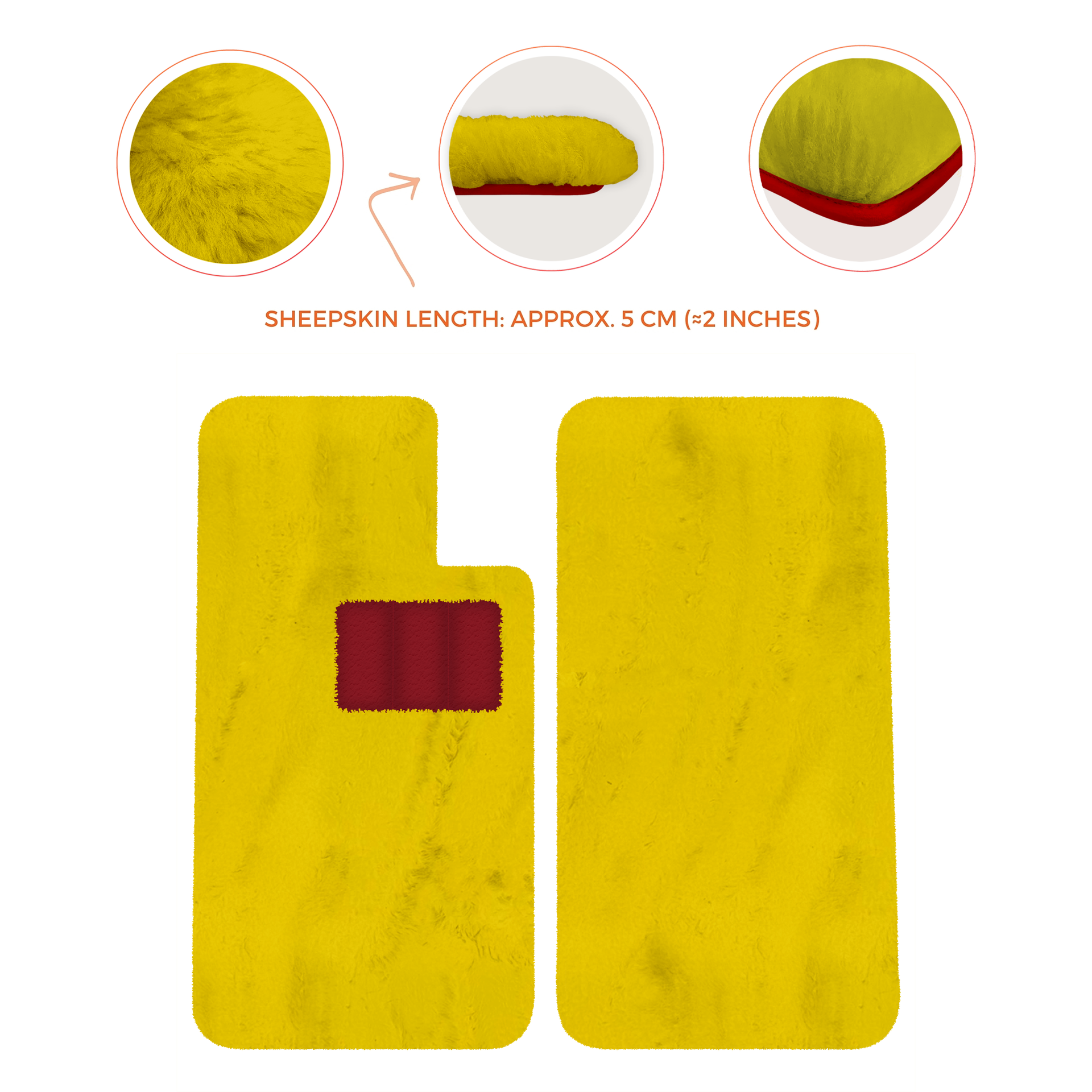 Premium Sheepskin Floor Mats for Aston Martin V8 Virage (1989-1995) Coupe