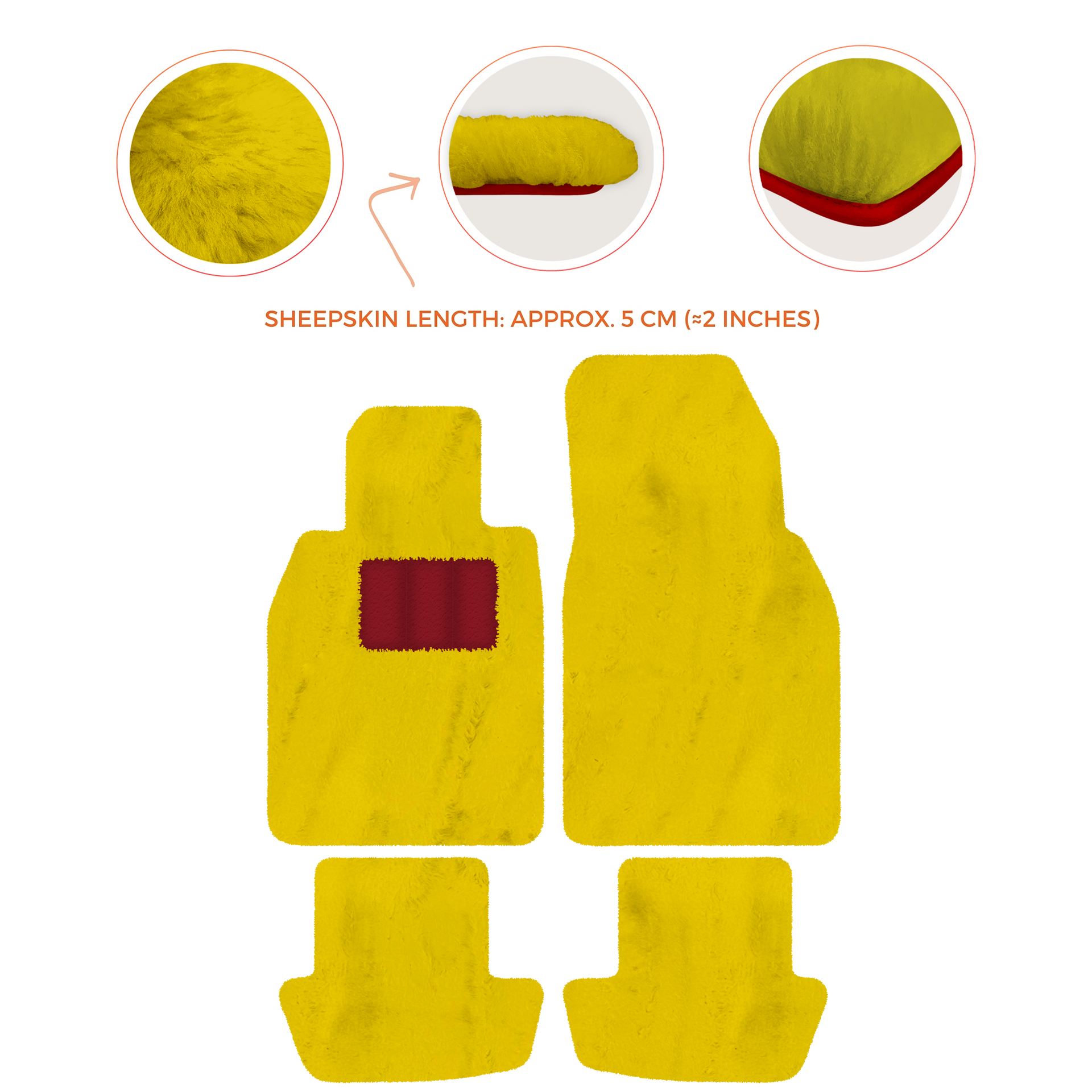 Premium Sheepskin Floor Mats for Porsche 911 991 (2012-2019)