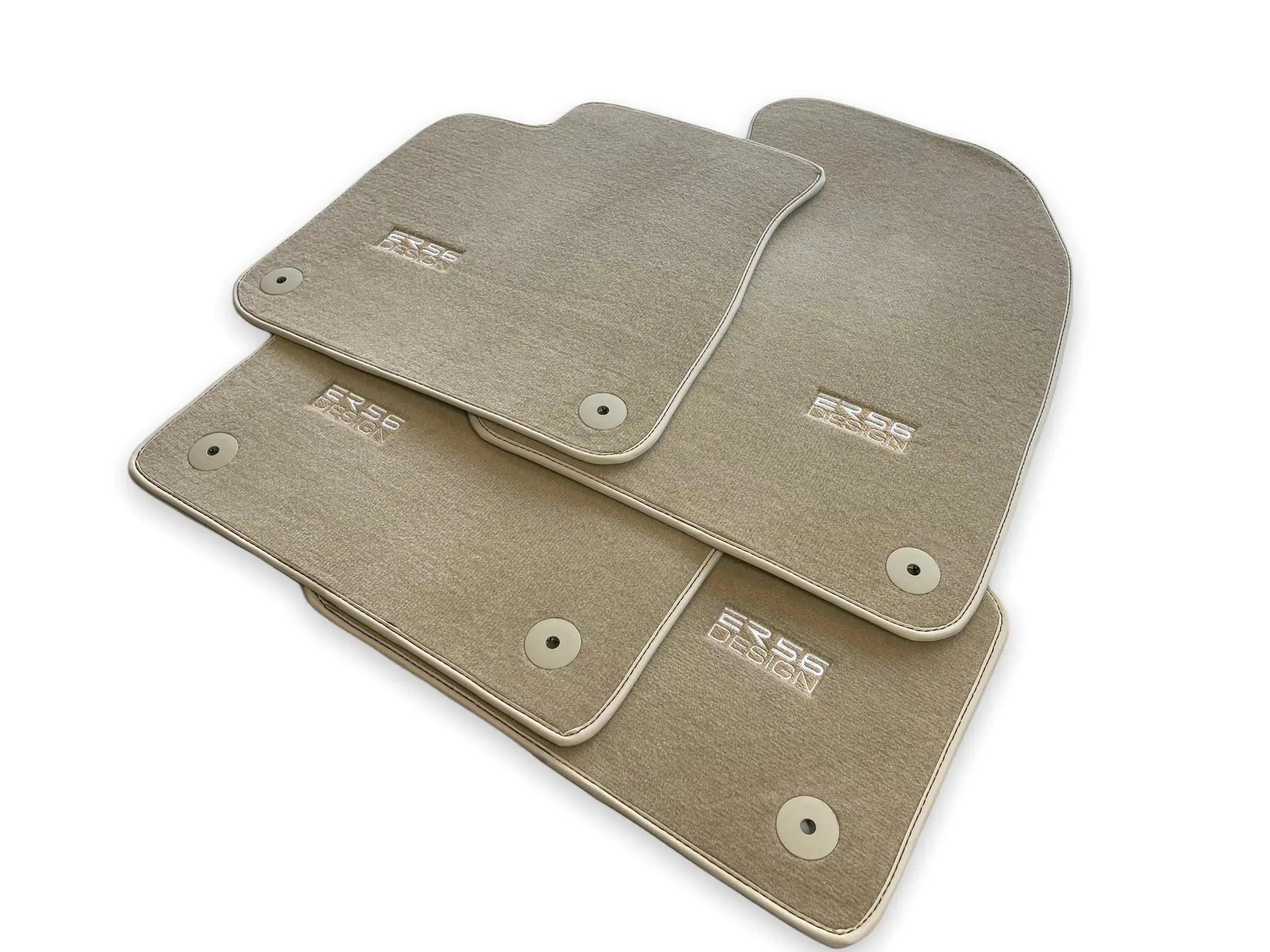 Beige Floor Mats for Audi A4 - B6 Sedan (2001-2004) | ER56 Design - AutoWin