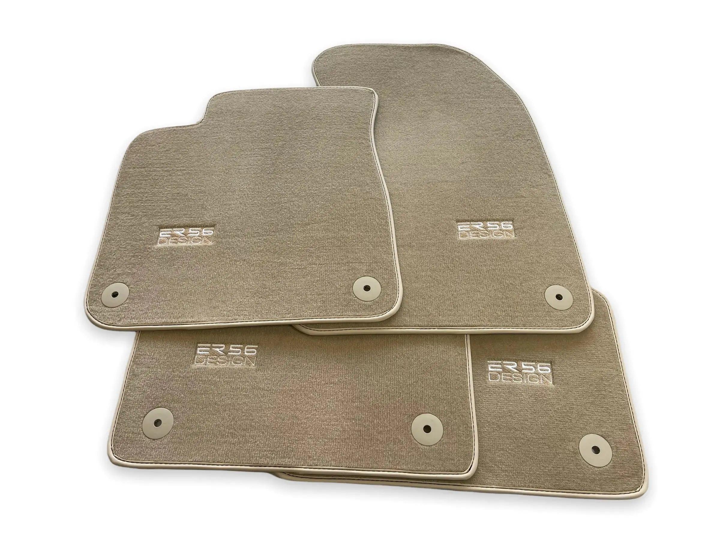 Beige Floor Mats for Audi A4 - B7 Sedan (2005-2008) | ER56 Design - AutoWin