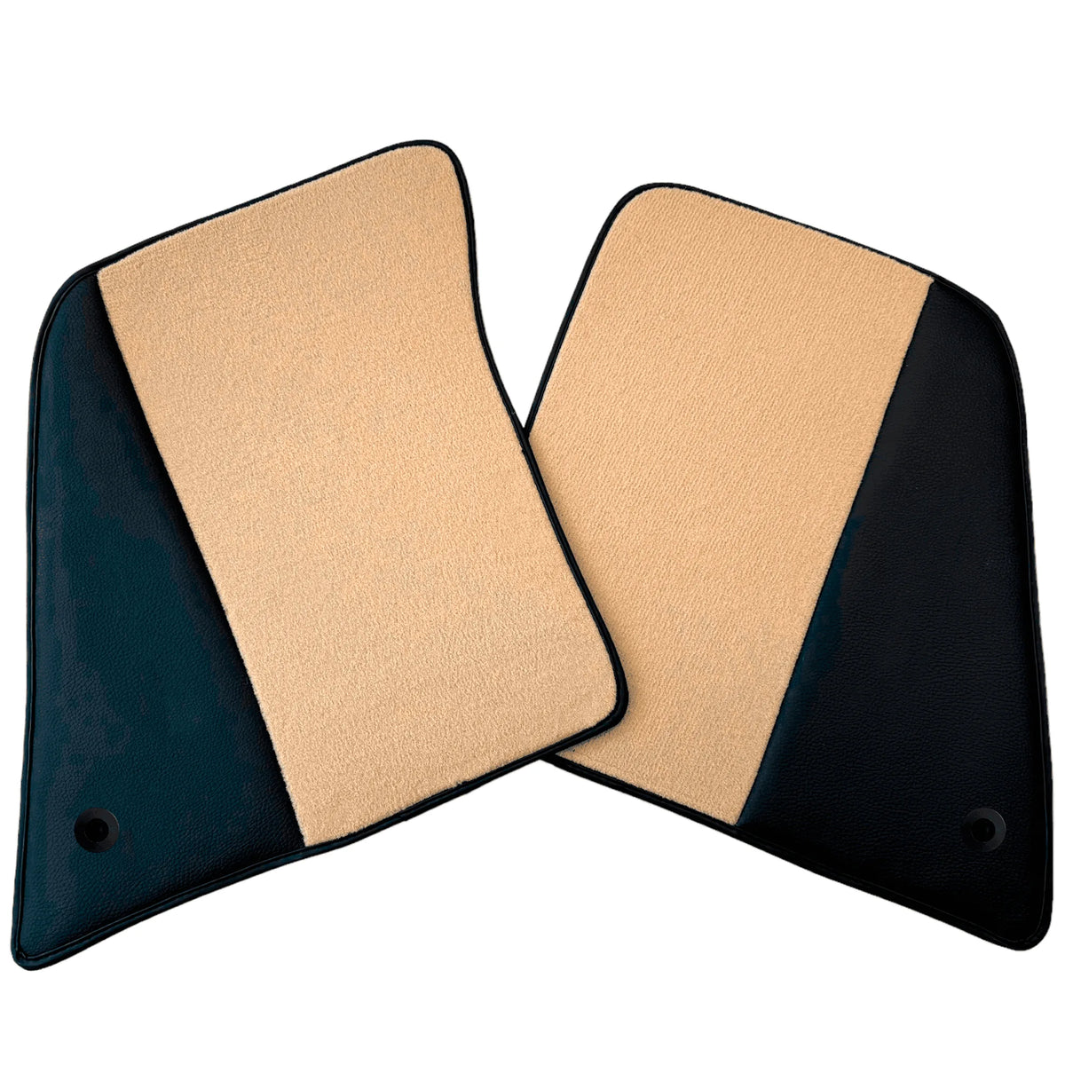 Beige Floor Mats for Ferrari 296 GTS (2022-2027) with Leather - AutoWin