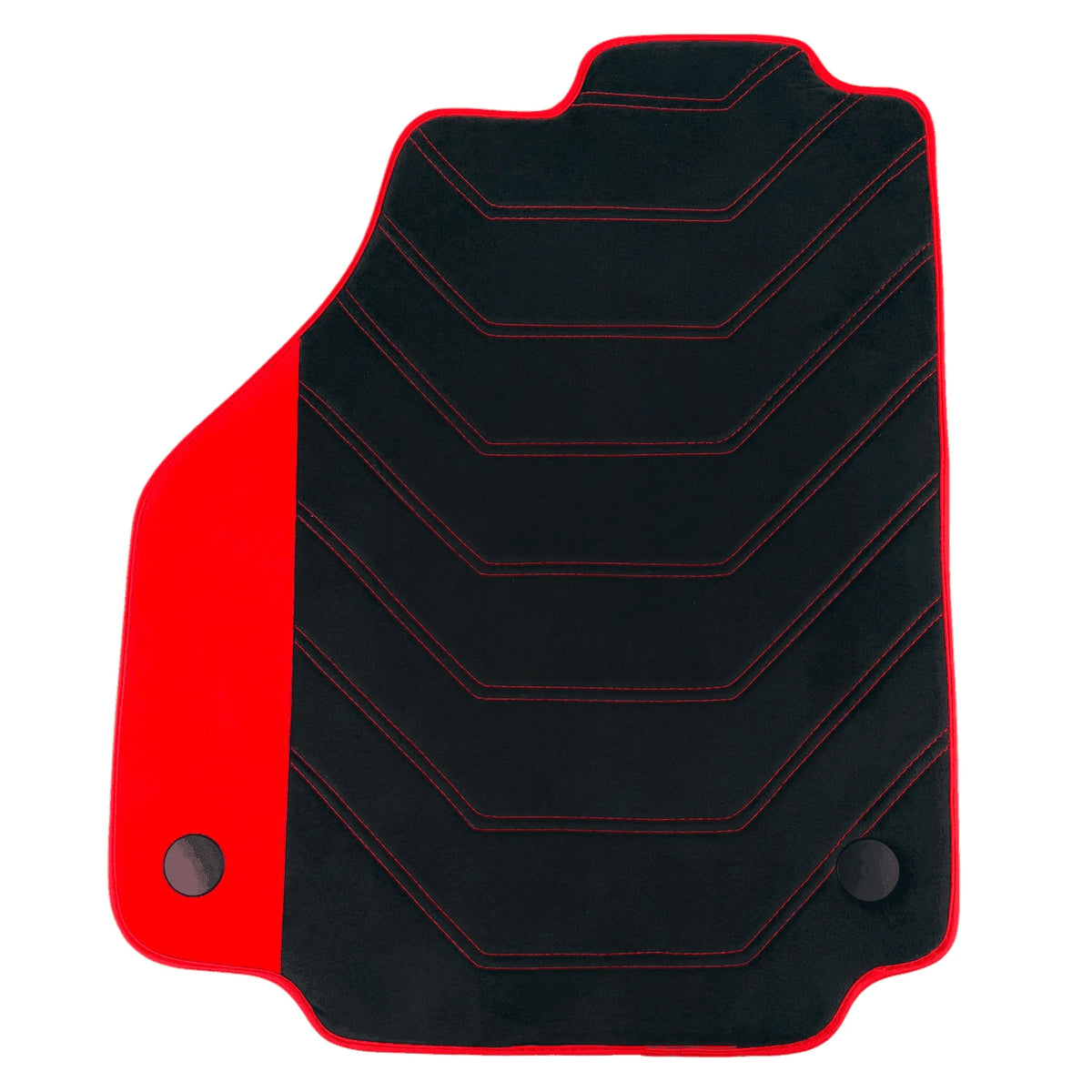 Black Alcantara Floor Mats for Ferrari 458 GT2 (2012-2015) with Red Alcantara Accents