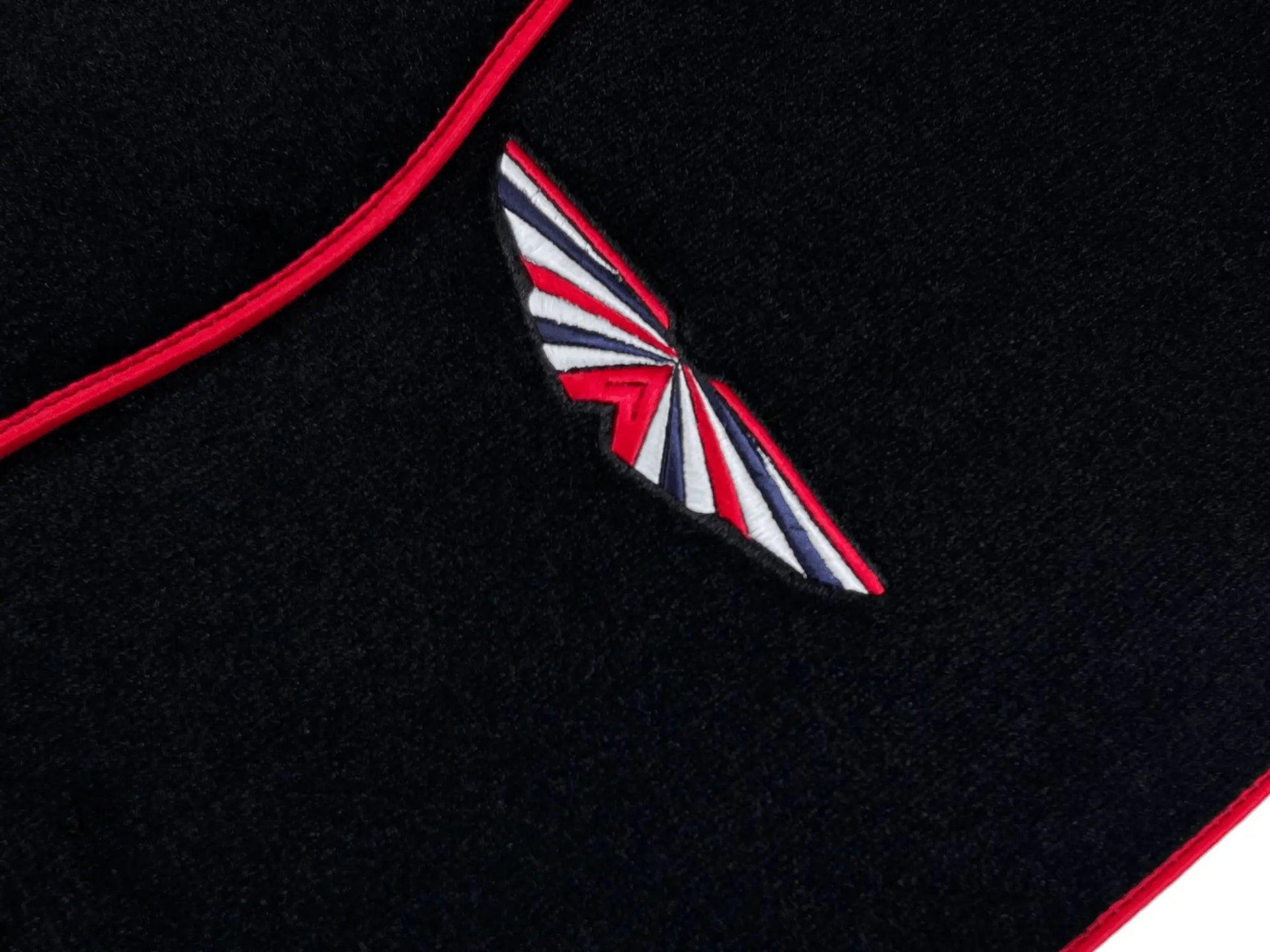Black Floor Mats For Aston Martin Vanquish (2012–2018) Red Trim - AutoWin