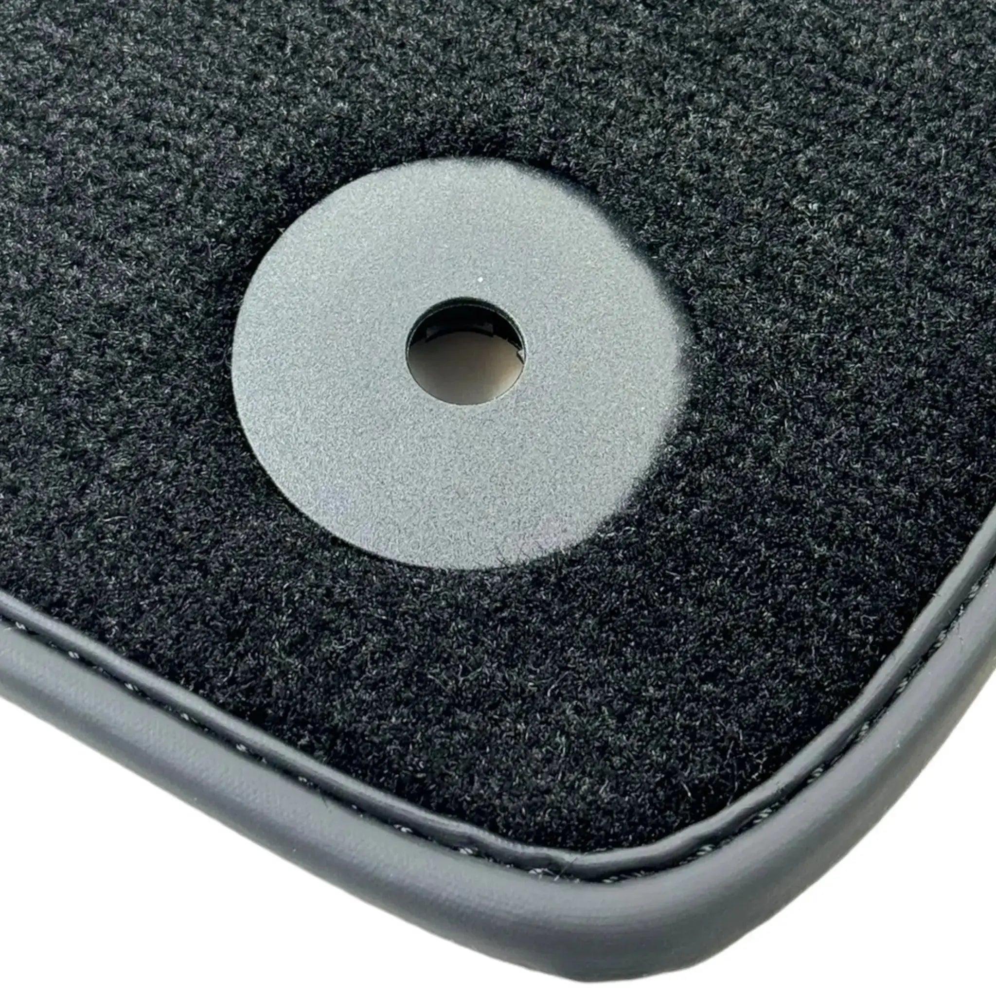 Black Floor Mats for Audi Q8 e-tron Sportback (2023-2025) with Dark Brown Leather | ER56 Design - AutoWin