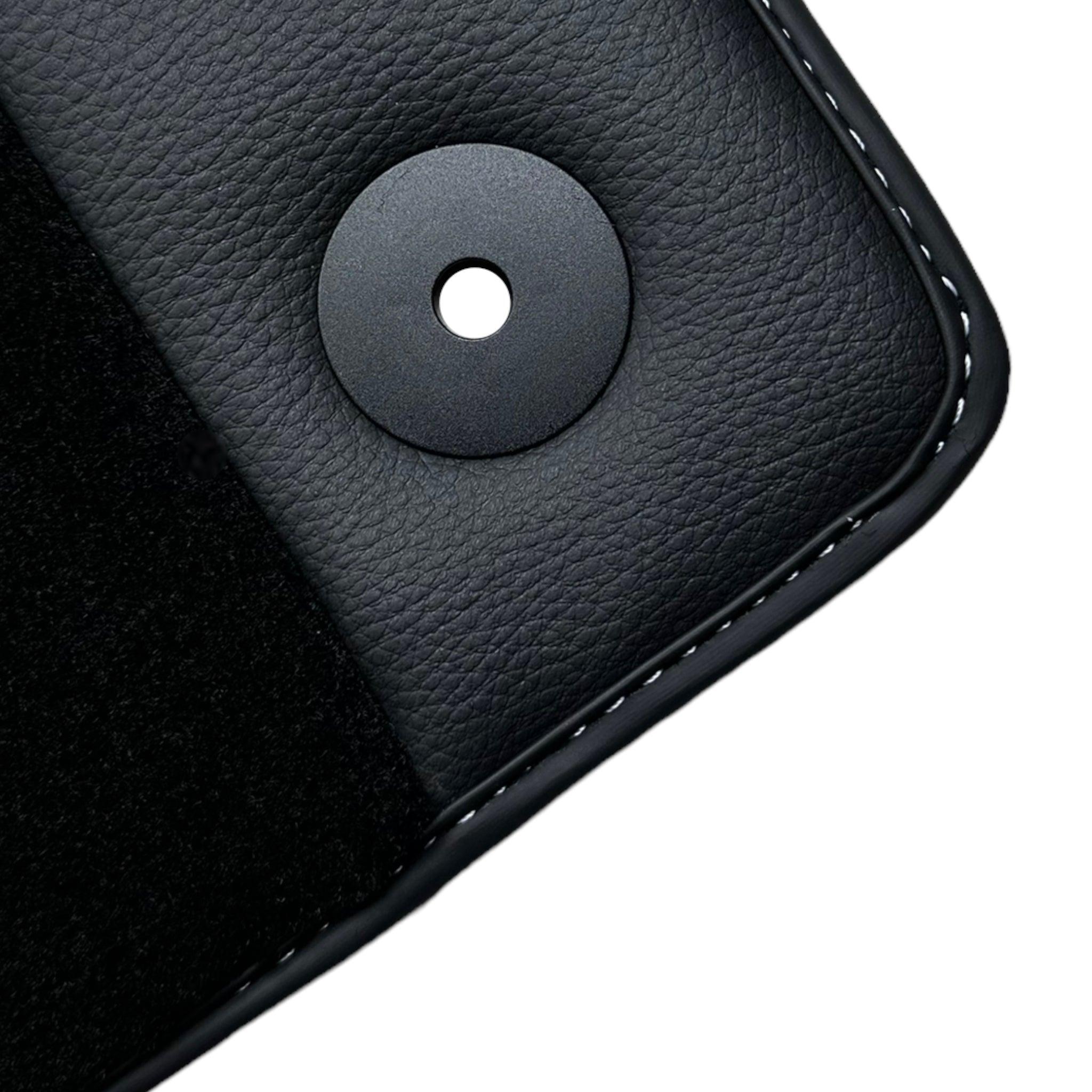 Black Floor Mats for Audi TT MK3 Coupe (2014-2019) with Leather - AutoWin