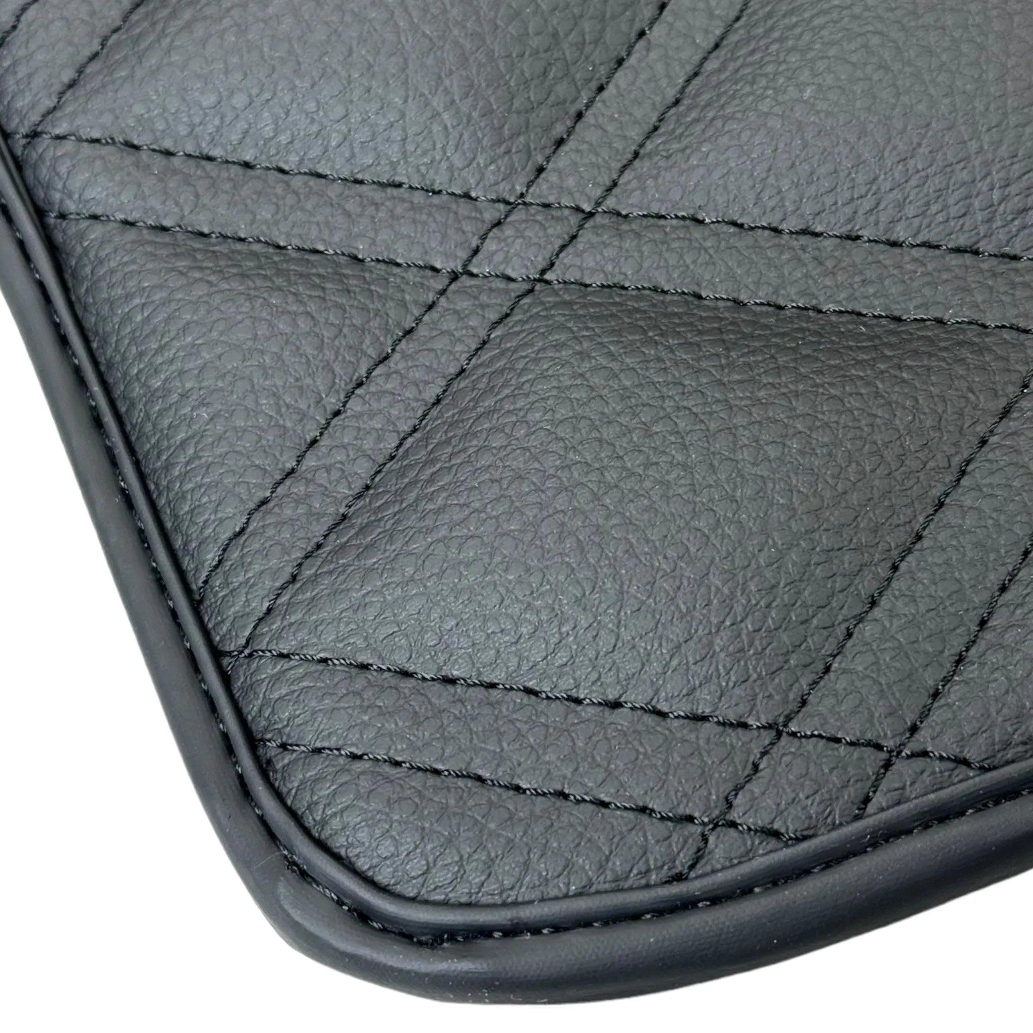 Black Floor Mats for Bentley Continental GT (2018–2023) with Leather | ER56 Design - AutoWin