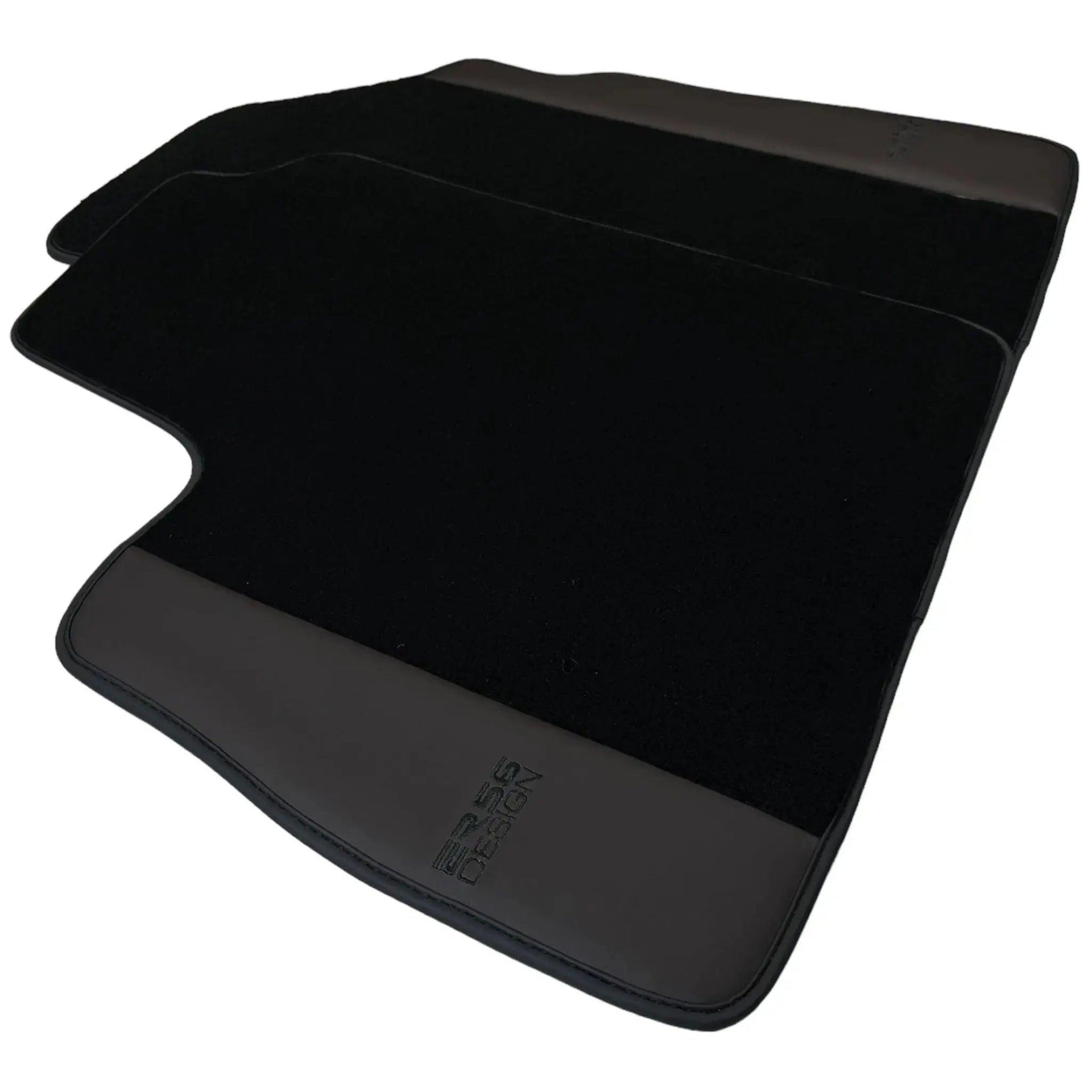 Black Floor Mats for Bentley Continental GTC (2011–2018) with Dark Brown Leather | ER56 Design - AutoWin