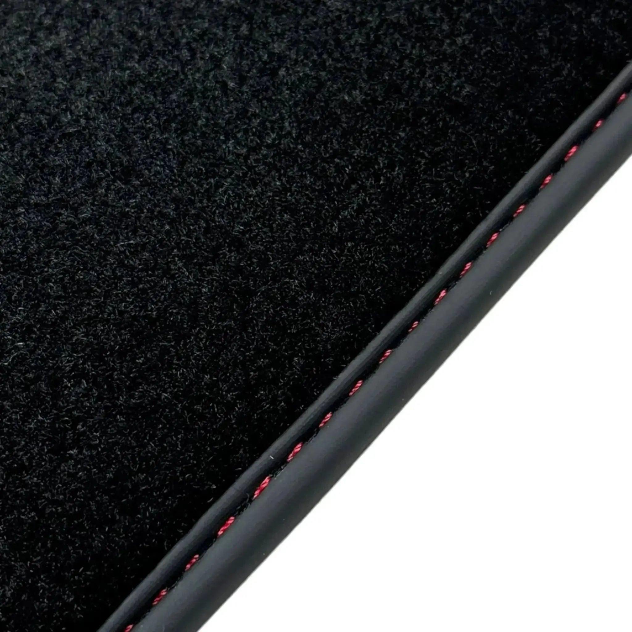 Black Floor Mats for Bentley Continental GTC (2011–2018) with Red Leather | ER56 Design - AutoWin